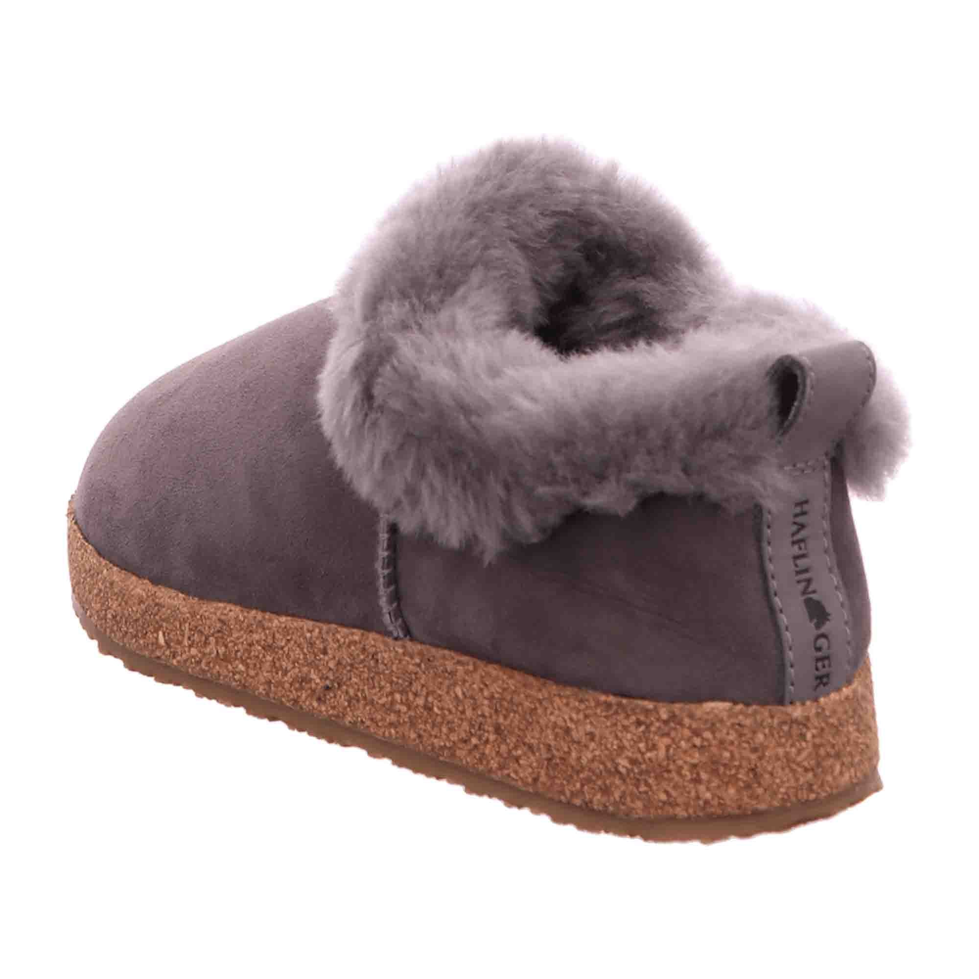 Haflinger Iceland Women's Slippers, Stylish Grey Wool Comfort
