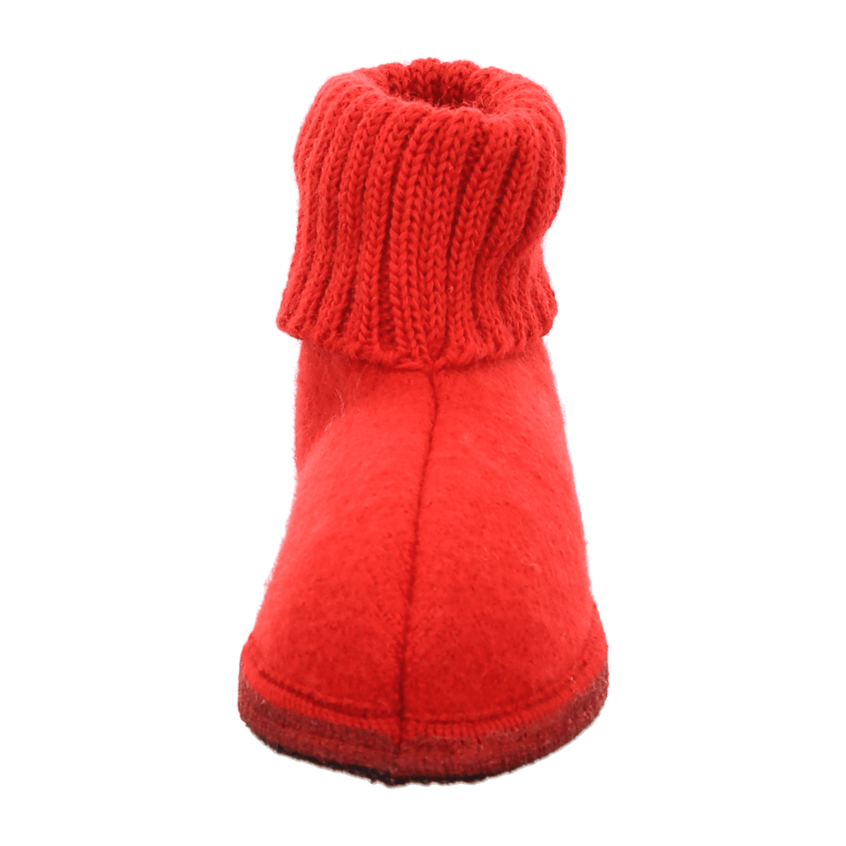 HAFLINGER Karl Women's Felt Slippers Wool Ruby - Warm House Shoes