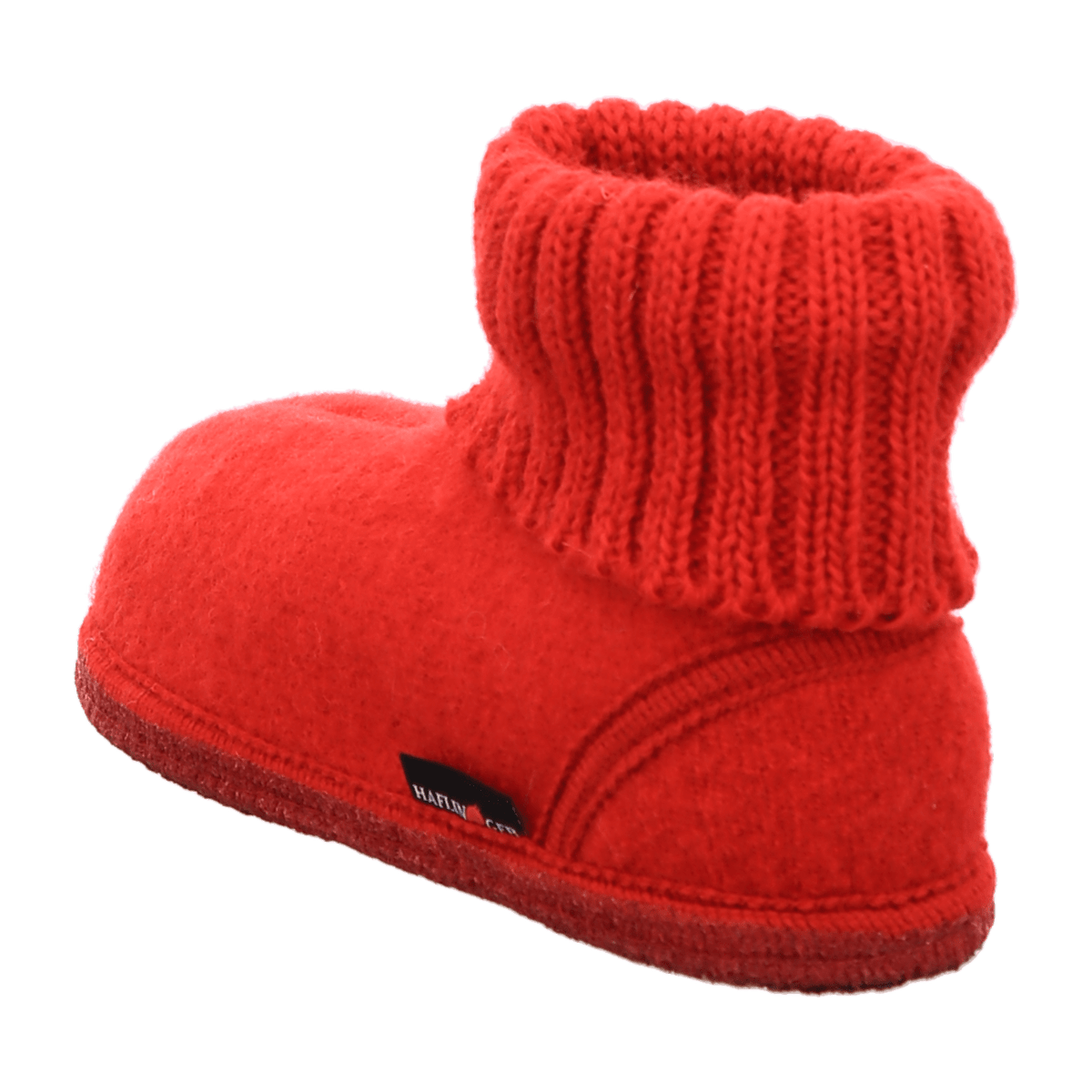 HAFLINGER Karl Women's Felt Slippers Wool Ruby - Warm House Shoes