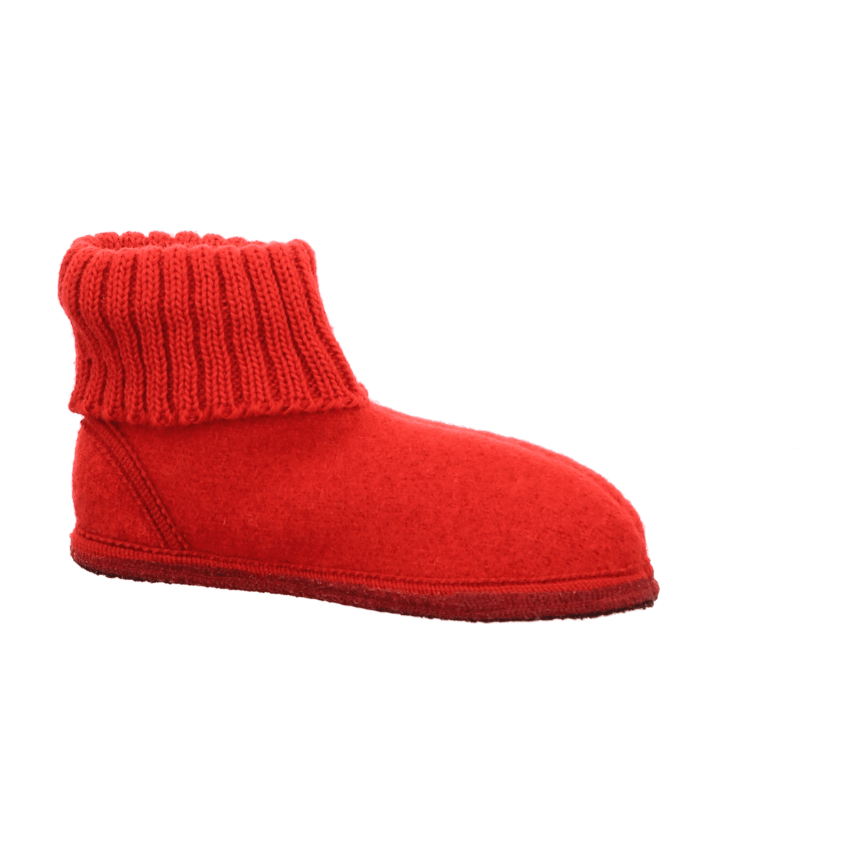HAFLINGER Karl Women's Felt Slippers Wool Ruby - Warm House Shoes