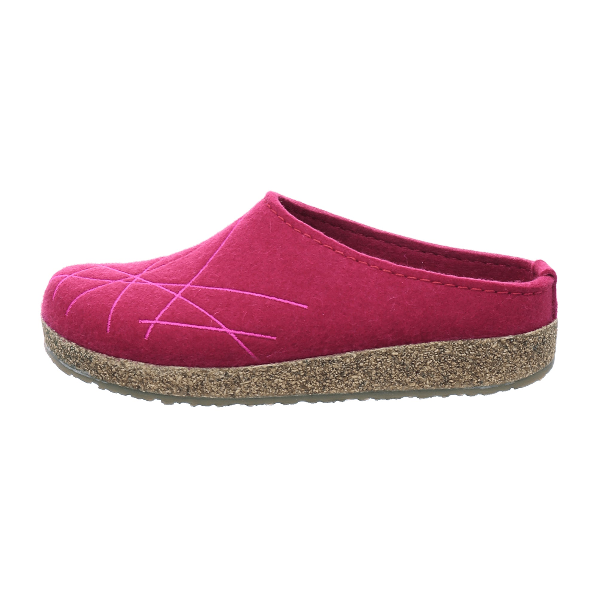 Haflinger GRIZZLY MIKADO PORT Women's Pink Slip-On Wool Clogs