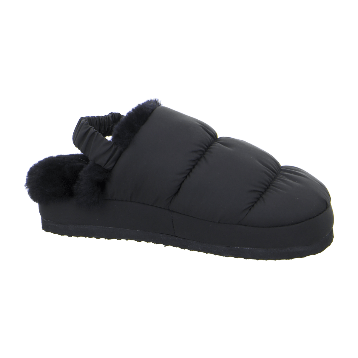 ARA Cosy Women's Slipper, Black, Synthetic with Faux Fur Lining, Round Toe, Casual Style - Bartel-Shop