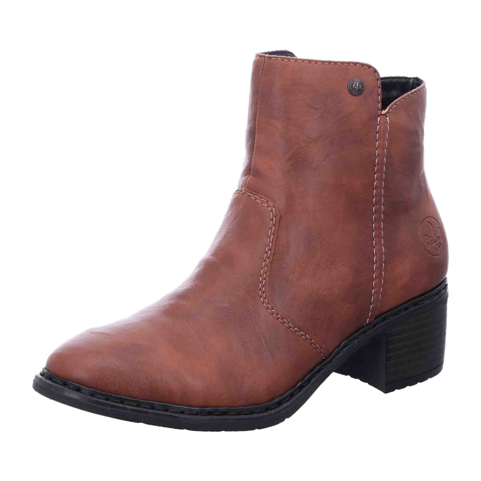 Rieker HWK Women's Brown Boots for Fall and Winter with 5cm Heel
