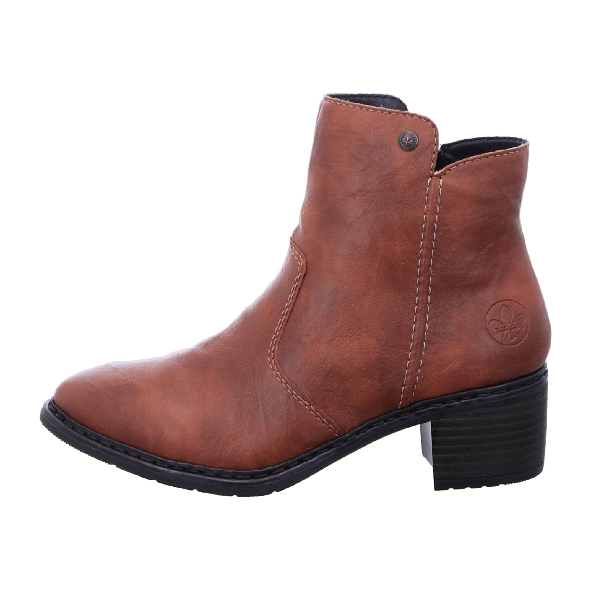 Rieker HWK Women's Brown Boots for Fall and Winter with 5cm Heel
