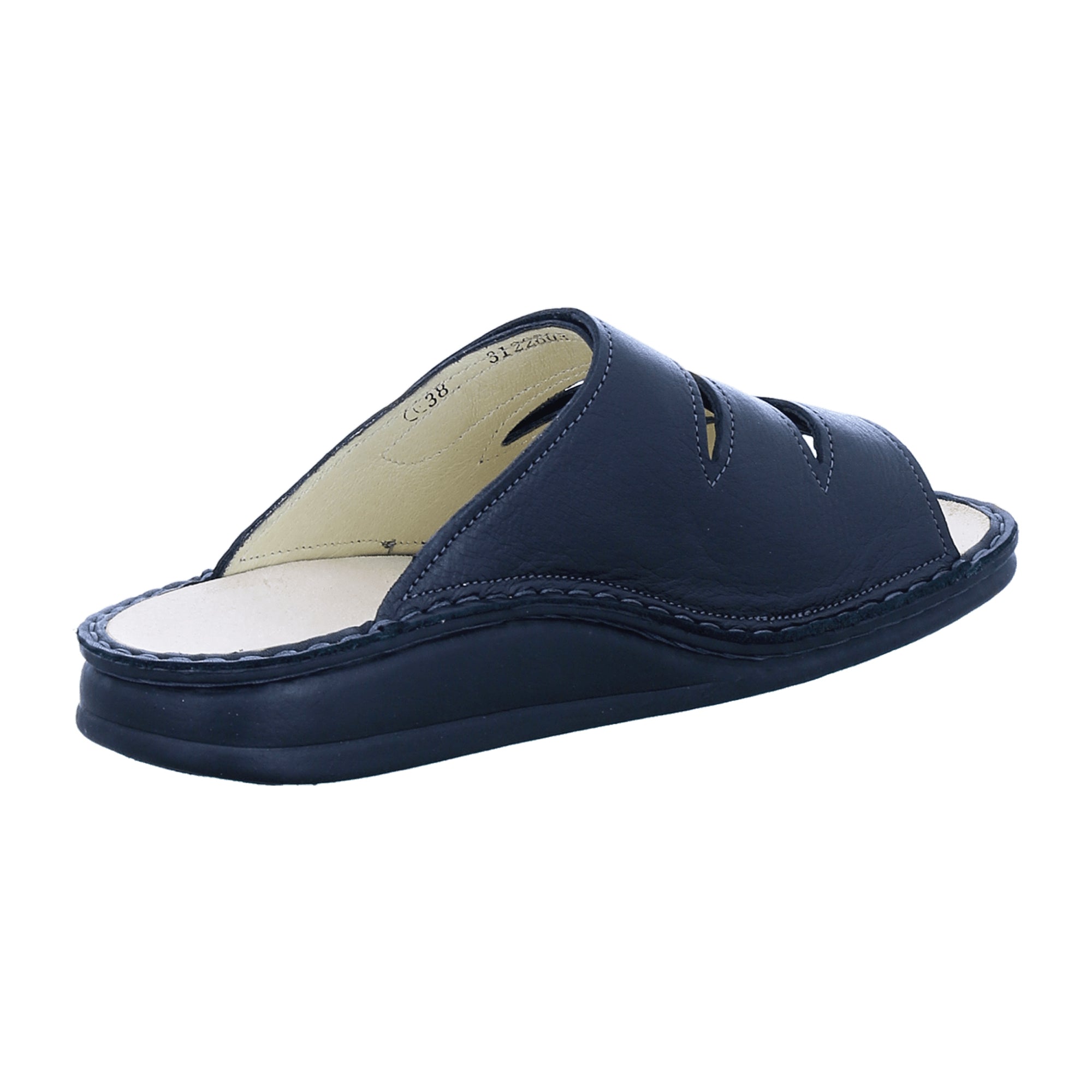 Finn Comfort Korfu Men's Sandals - Comfortable Leather Slides in Black with Adjustable Straps - Bartel-Shop