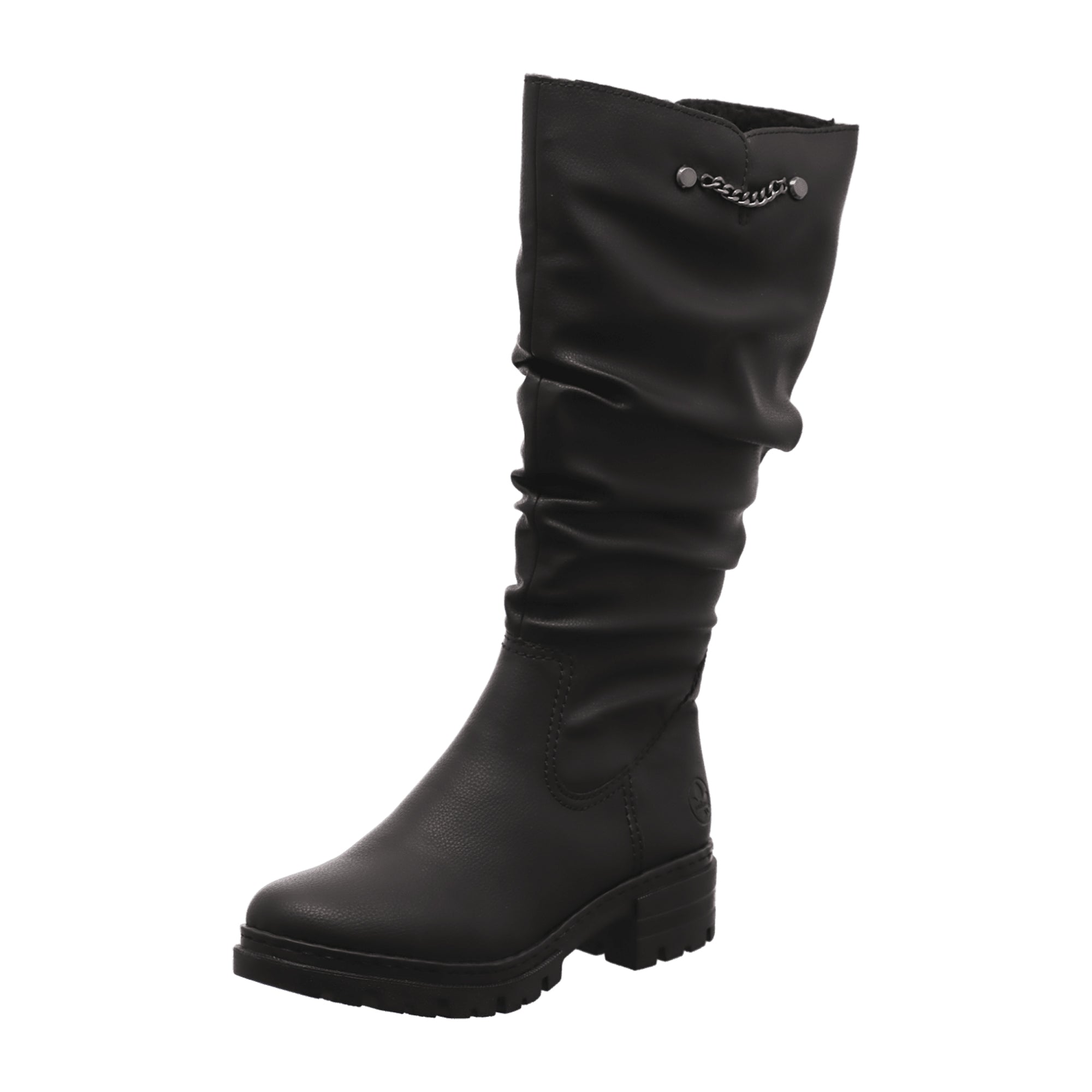 Rieker HWK Women's Black Boots Synthetic Leather Fall Winter Footwear