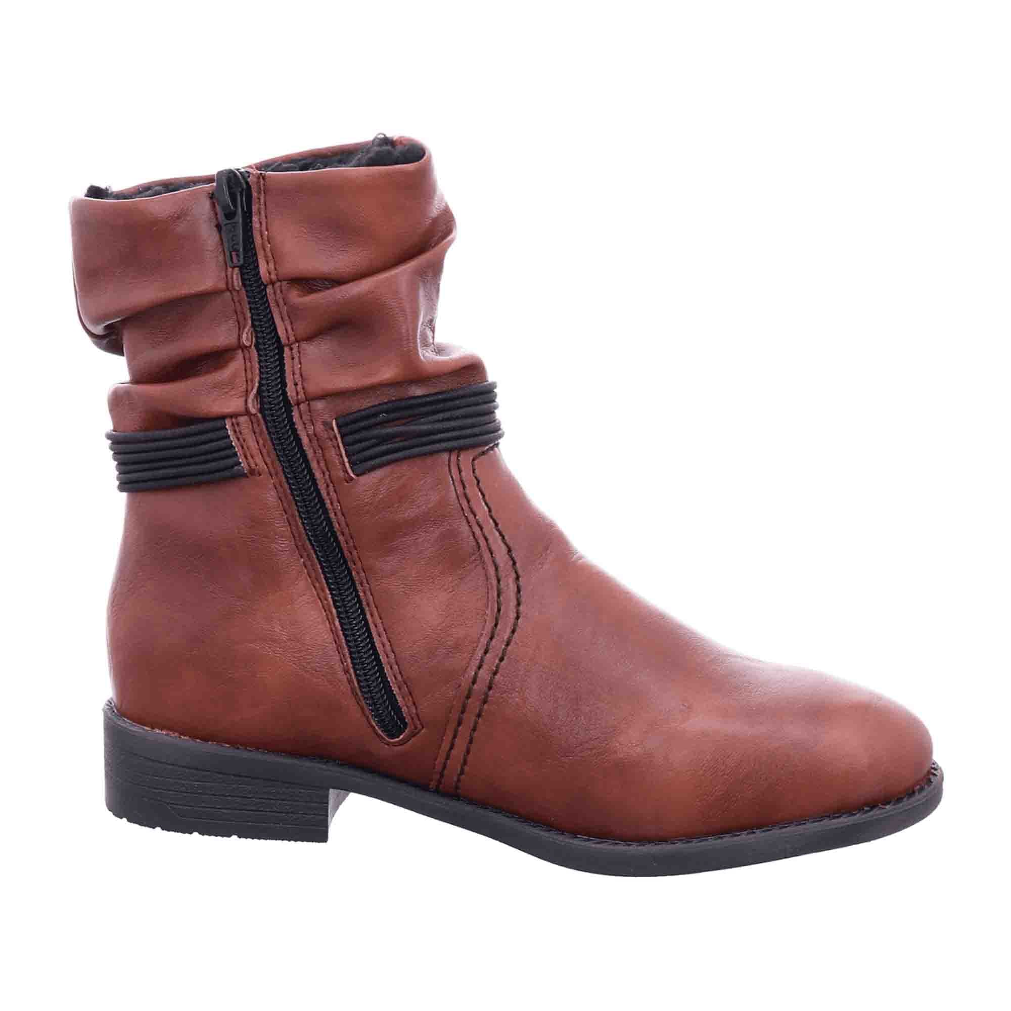 Rieker HWK Women's Brown Boots with Zipper for Fall and Winter - Bartel-Shop