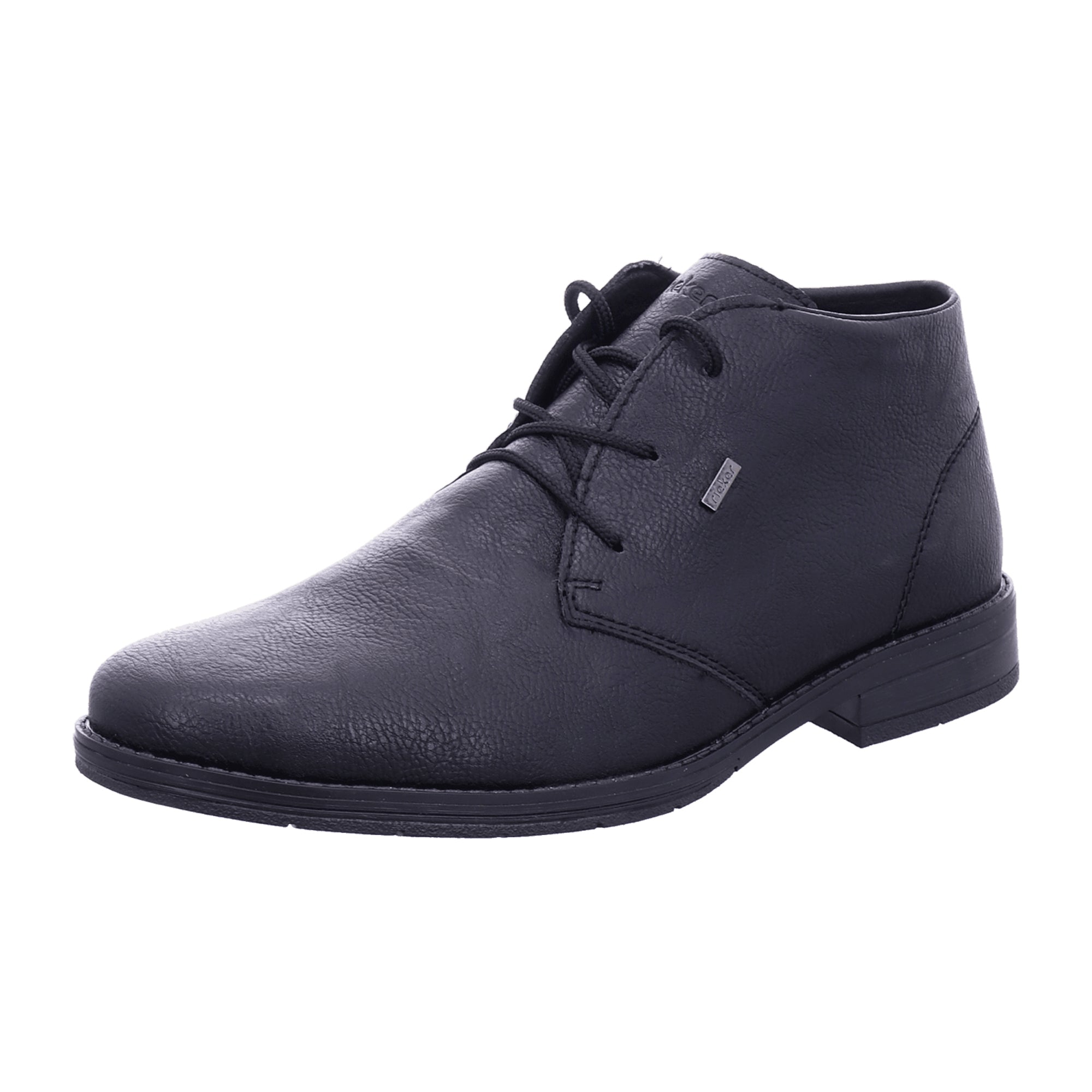 Rieker Men's Black Shoes 10330-00 Synthetic Leather Casual Lace-Up