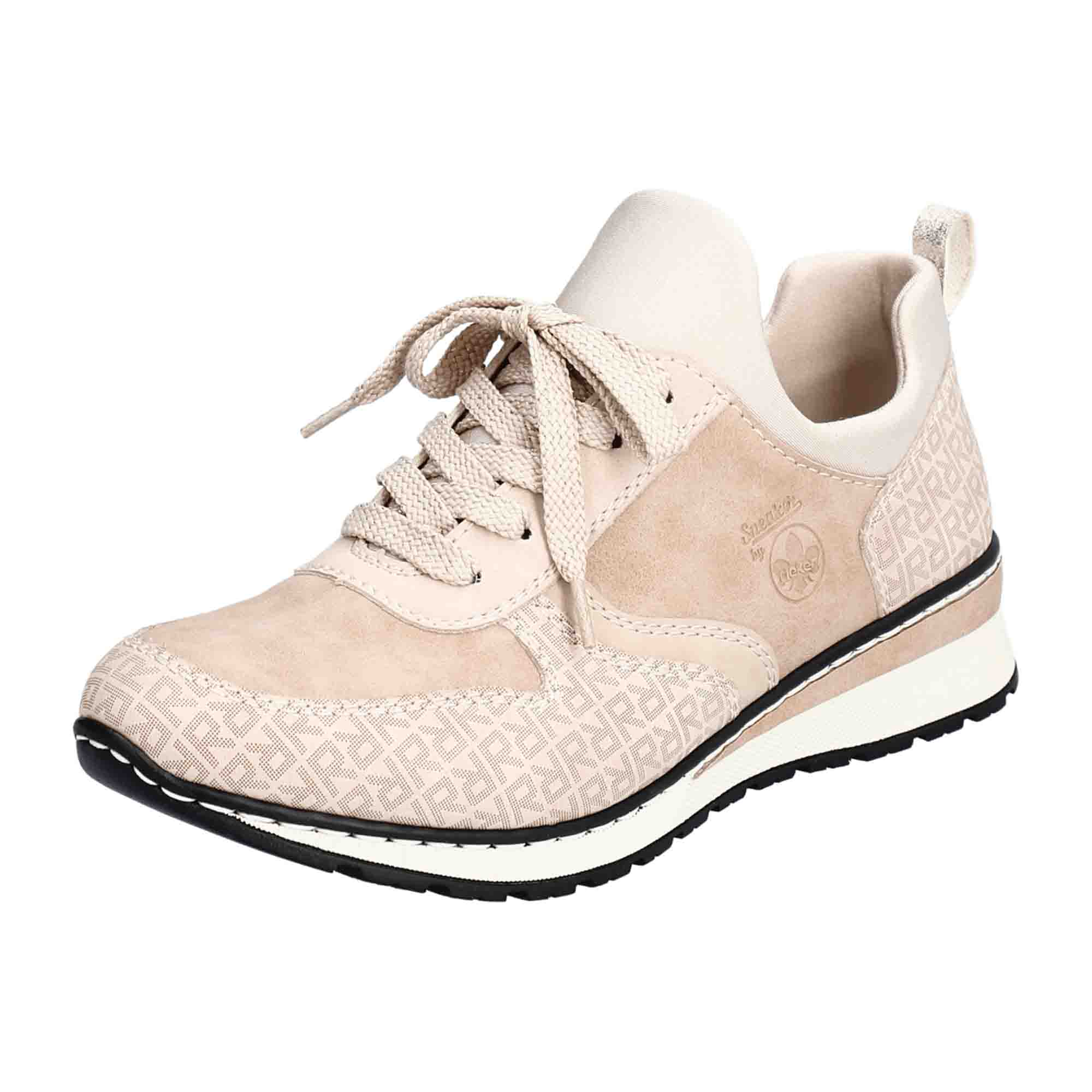 Rieker Women's Pink Lace-Up Casual Shoes Synthetic Upper Textile Lining