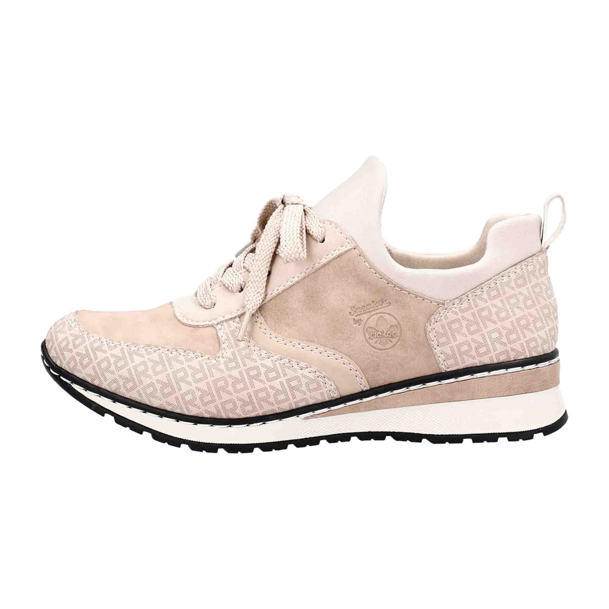 Rieker Women's Pink Lace-Up Casual Shoes Synthetic Upper Textile Lining