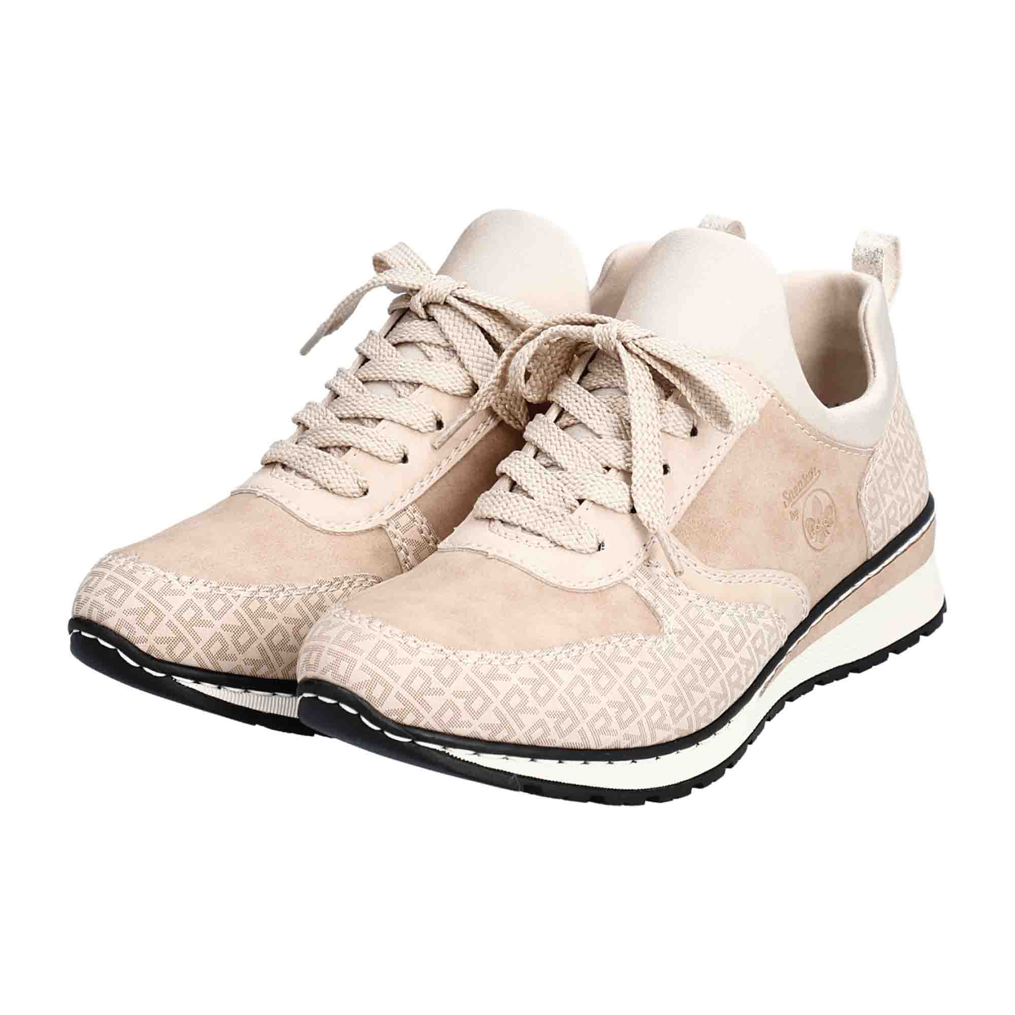 Rieker Women's Pink Lace-Up Casual Shoes Synthetic Upper Textile Lining