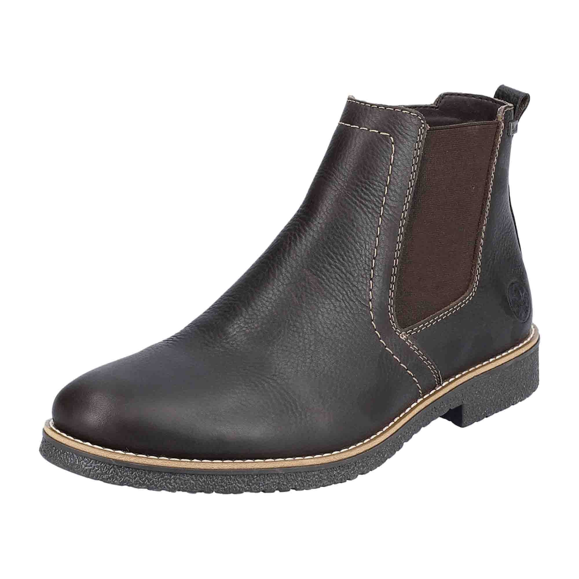 Rieker HWK Men's Brown Leather Boots for Fall and Winter