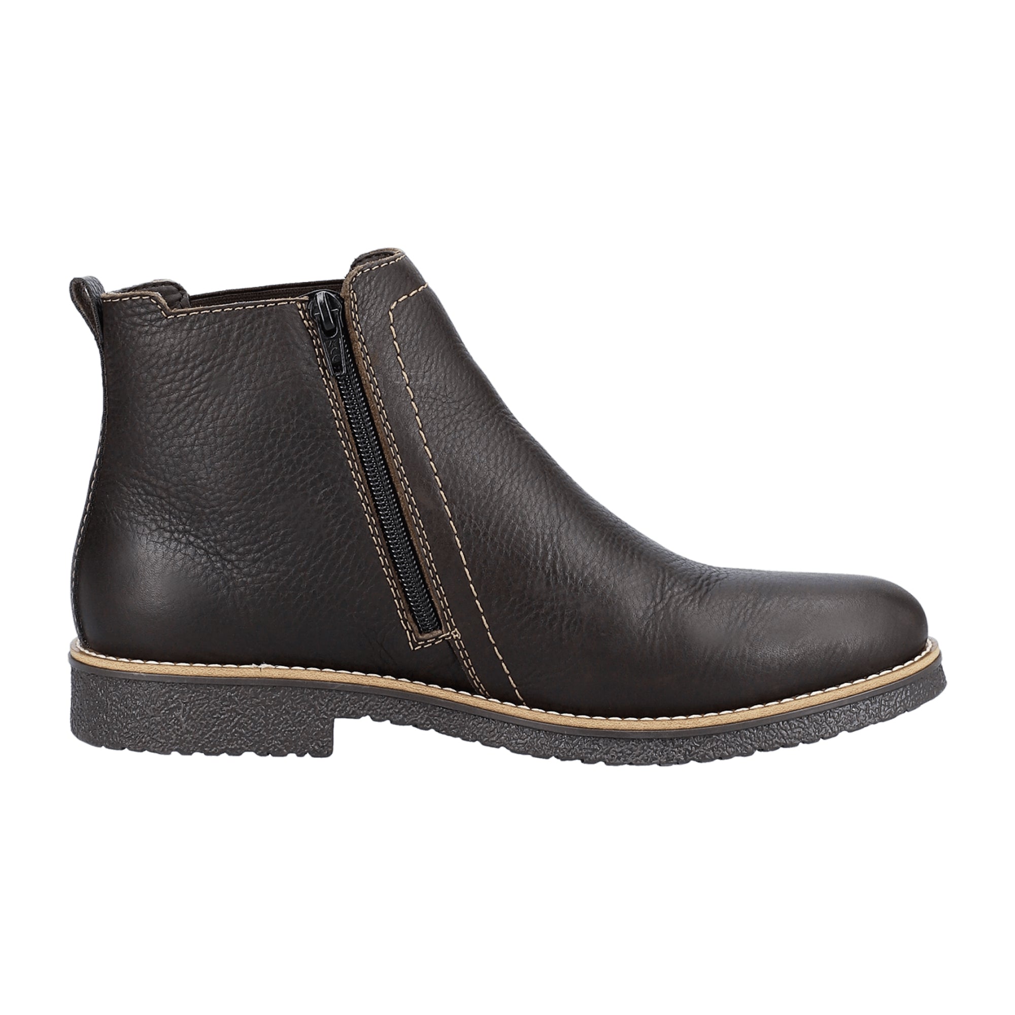 Rieker HWK Men's Brown Leather Boots for Fall and Winter