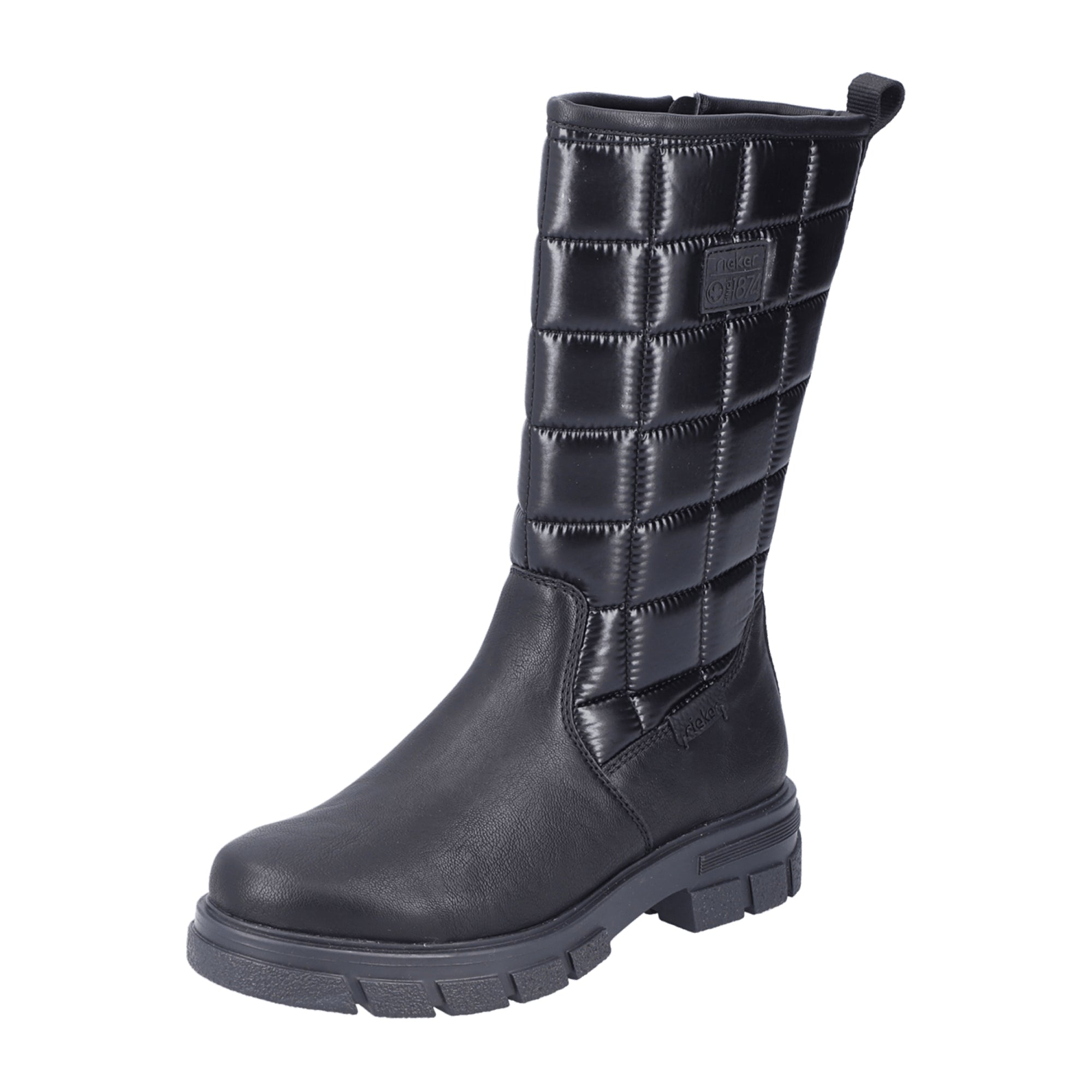 Rieker HWK Women's Black Boots with Warm Lining for Fall Winter