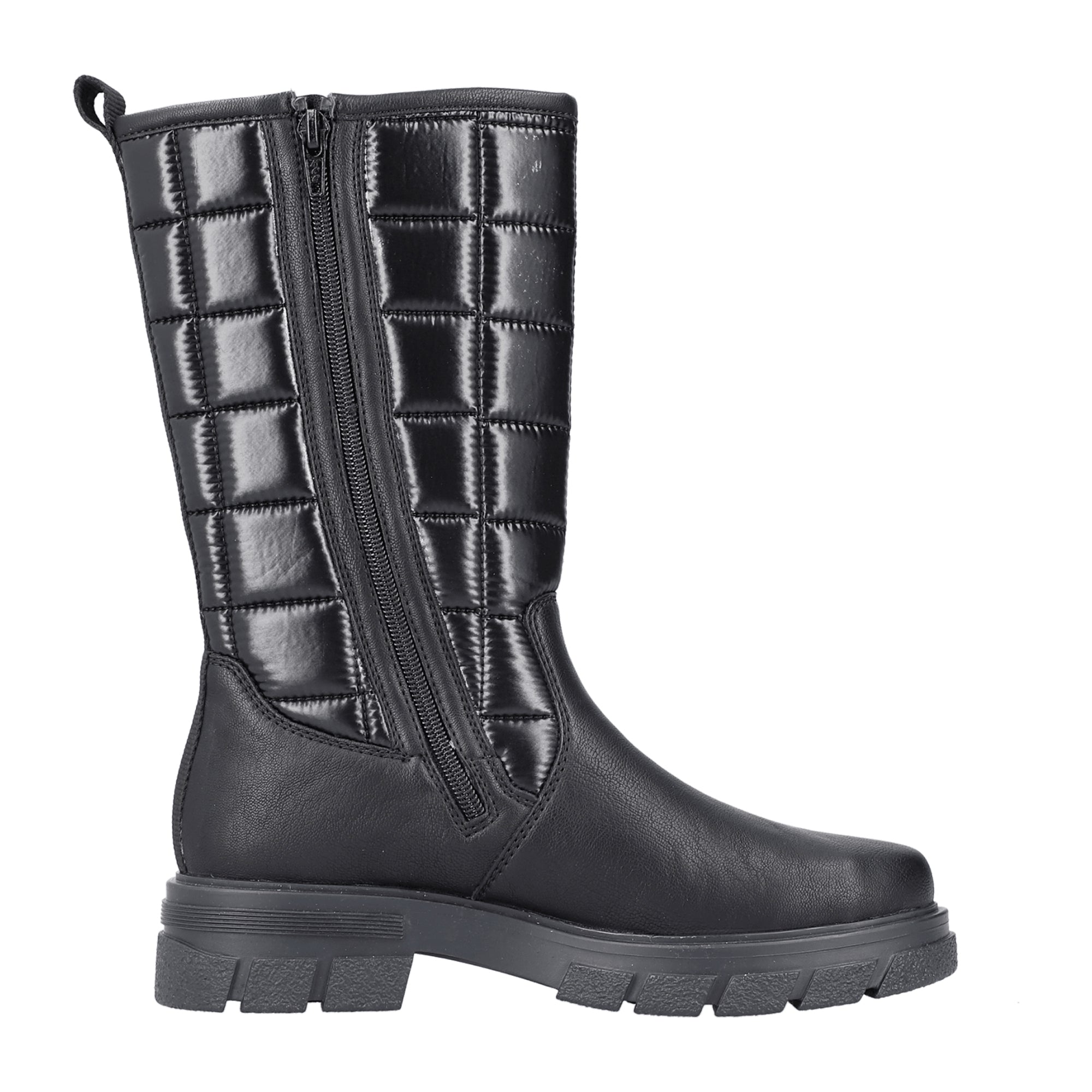 Rieker HWK Women's Black Boots with Warm Lining for Fall Winter