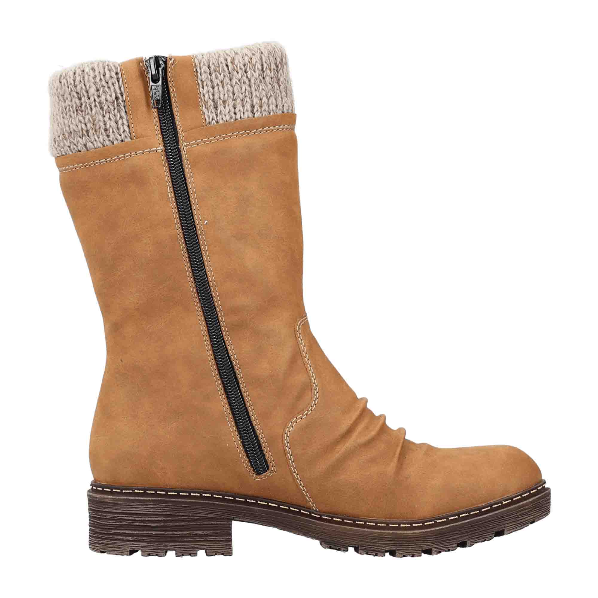 Rieker Brown Women's Boots with Warm Lining and RiekerTEX for Fall/Winter