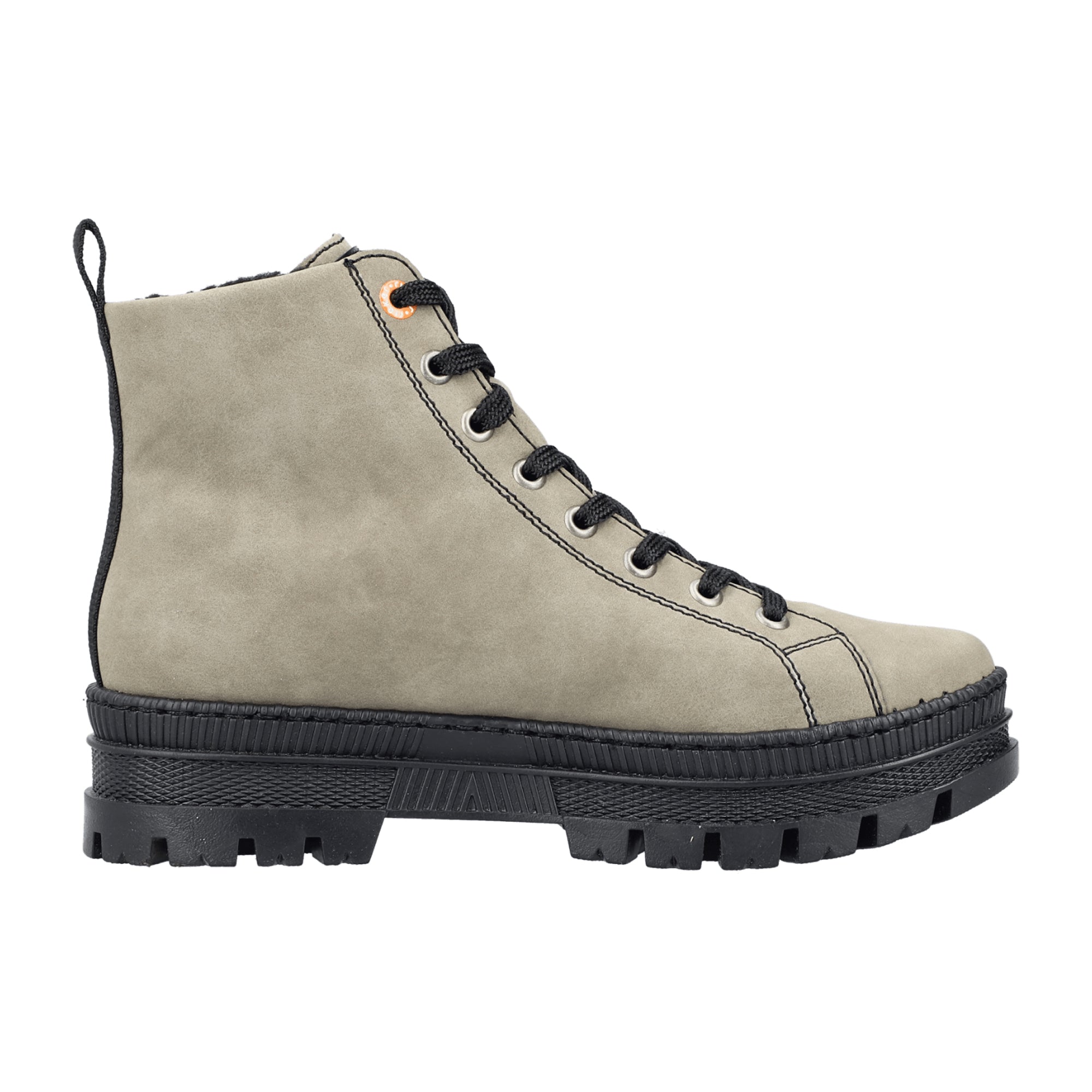 Rieker Women's Grey Boots with Warm Lining and Flexible Sole