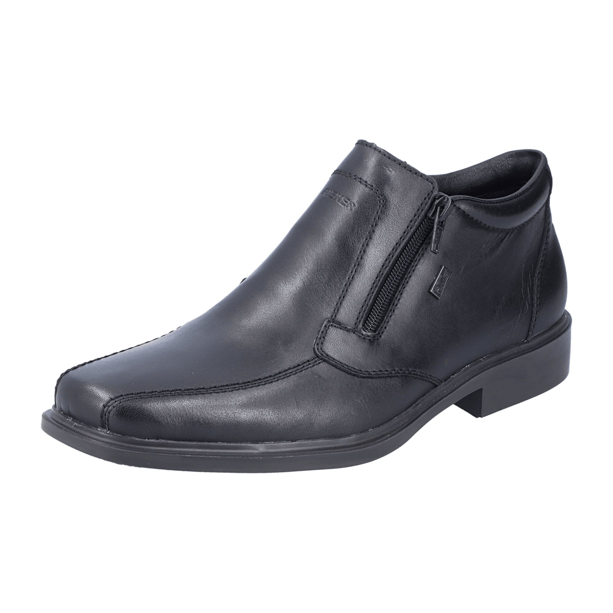 Rieker Men's Black Slip-On Shoes B0050-00 Leather Fall Winter Wide Fit