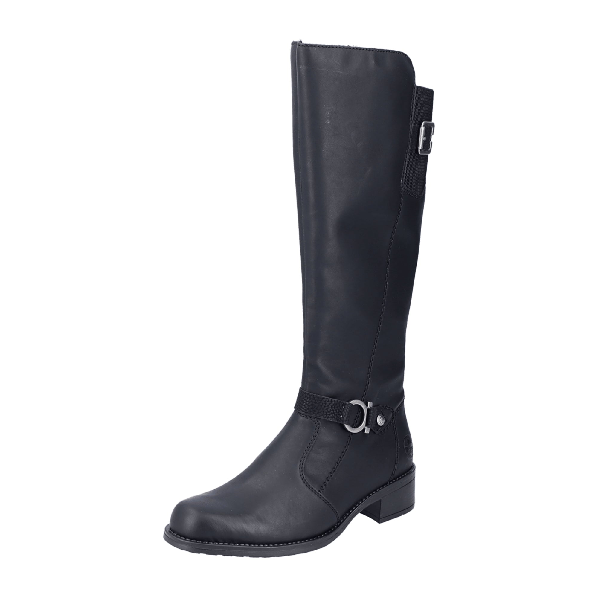 Rieker Z7383-00 Women's Black Boots Faux Leather Textile Lining Winter Shoes