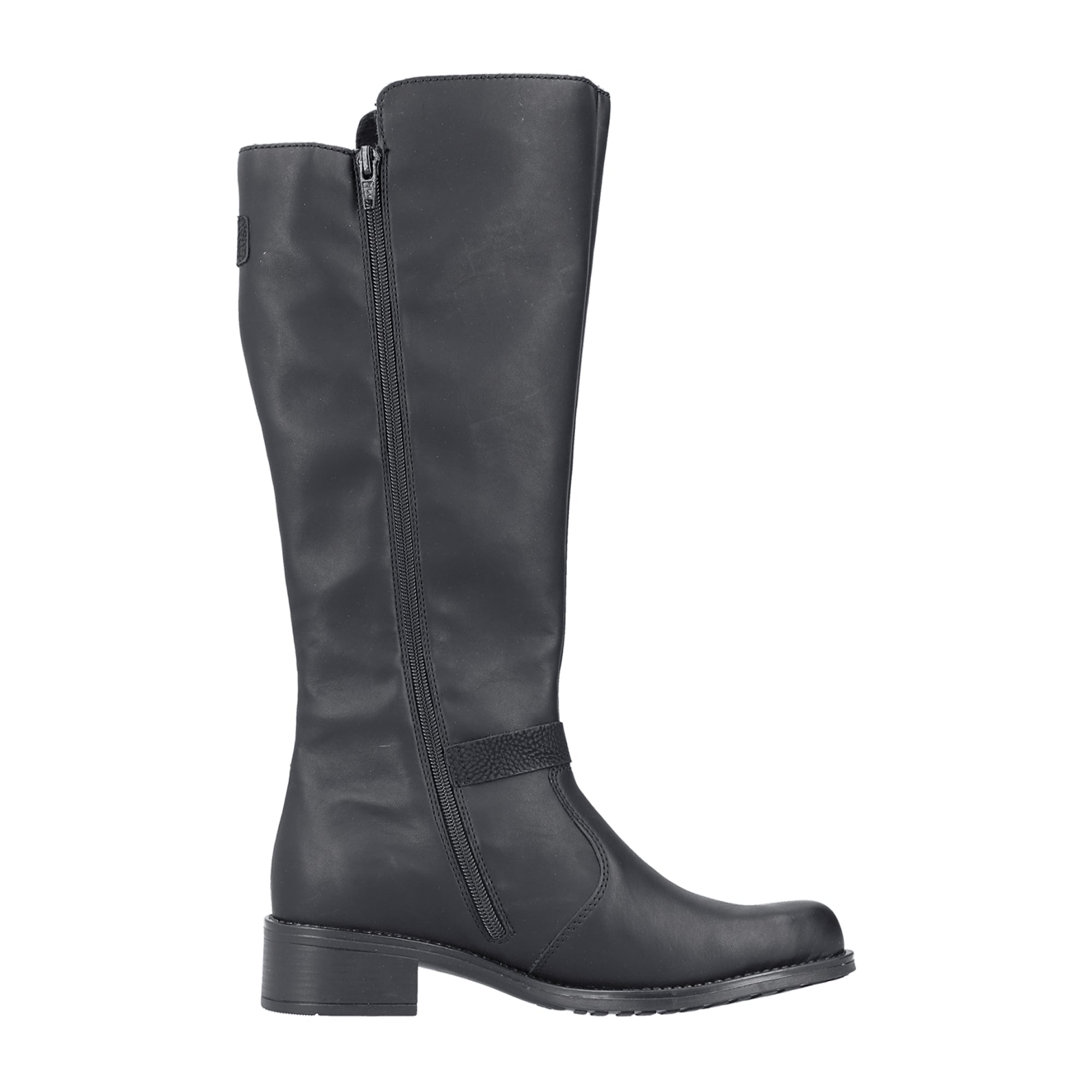 Rieker Z7383-00 Women's Black Boots Faux Leather Textile Lining Winter Shoes