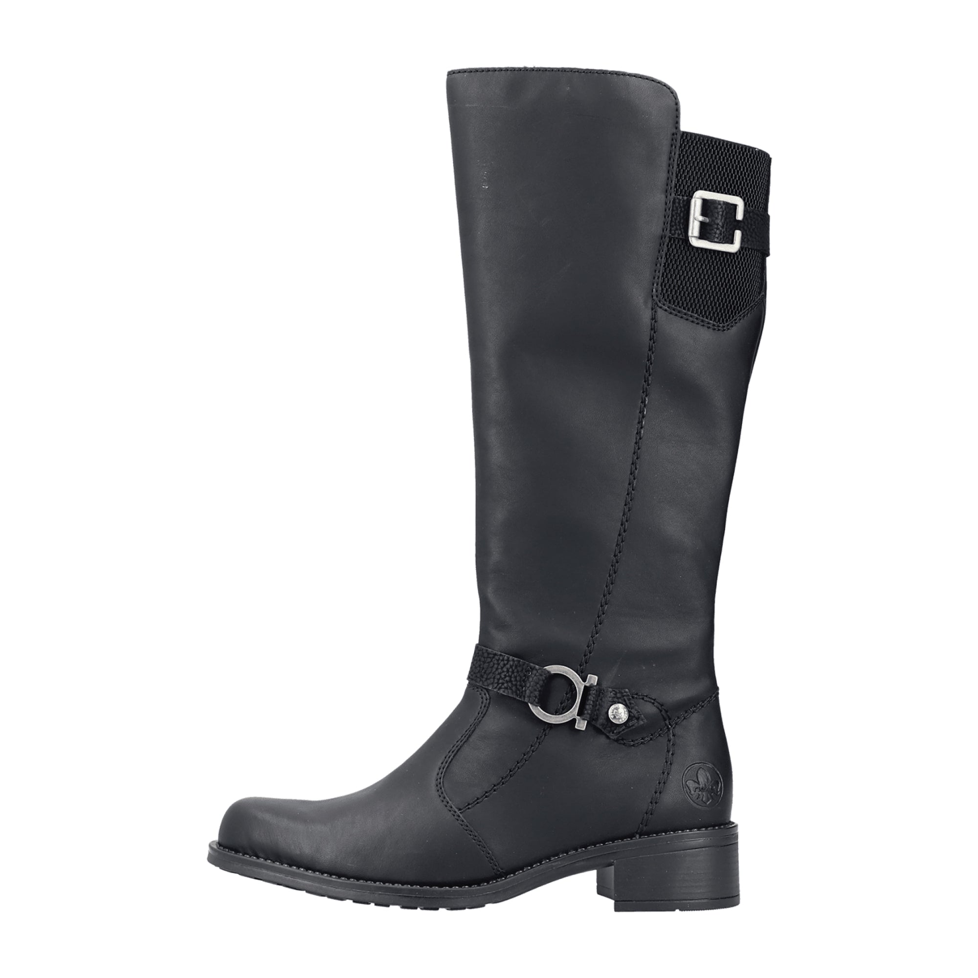 Rieker Z7383-00 Women's Black Boots Faux Leather Textile Lining Winter Shoes