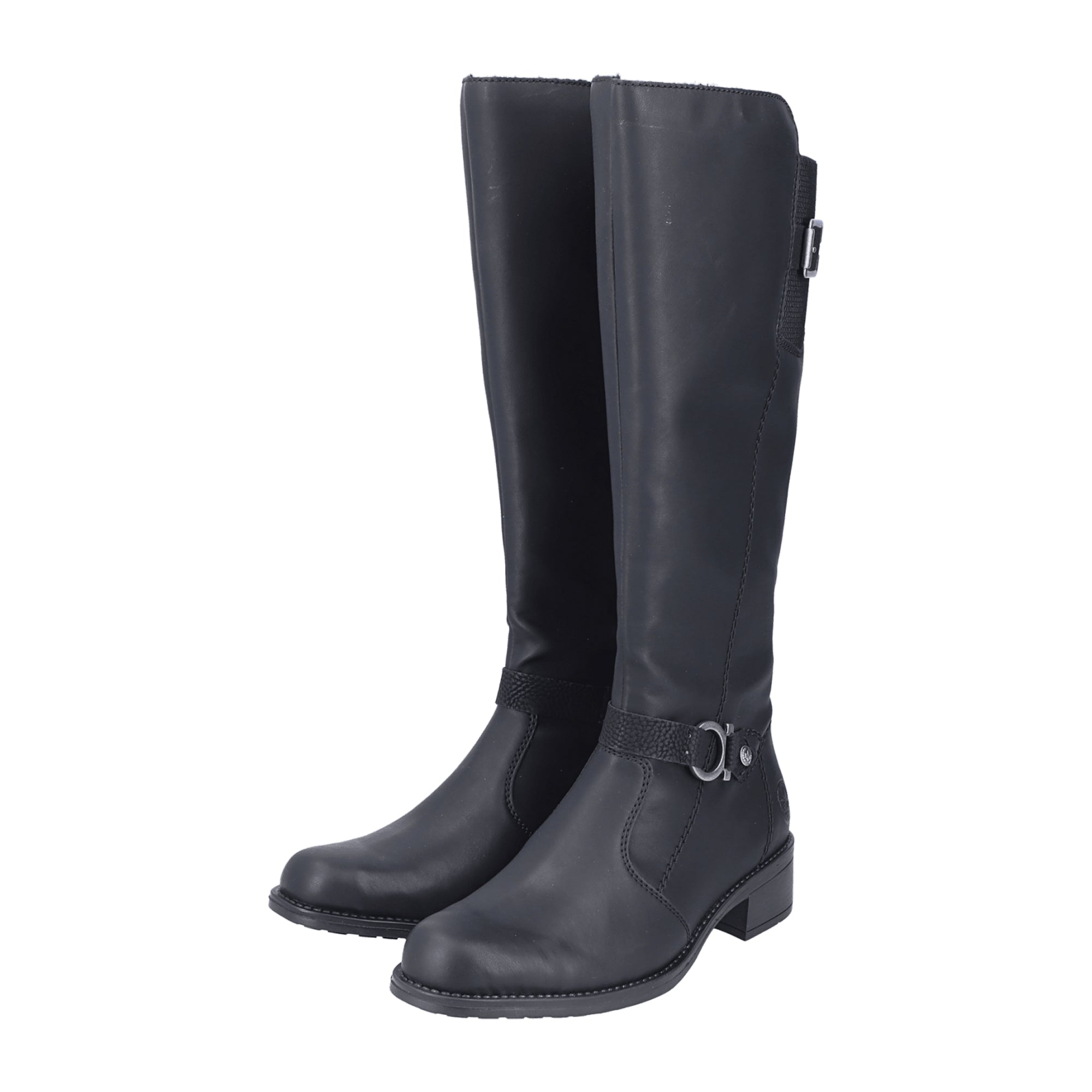 Rieker Z7383-00 Women's Black Boots Faux Leather Textile Lining Winter Shoes