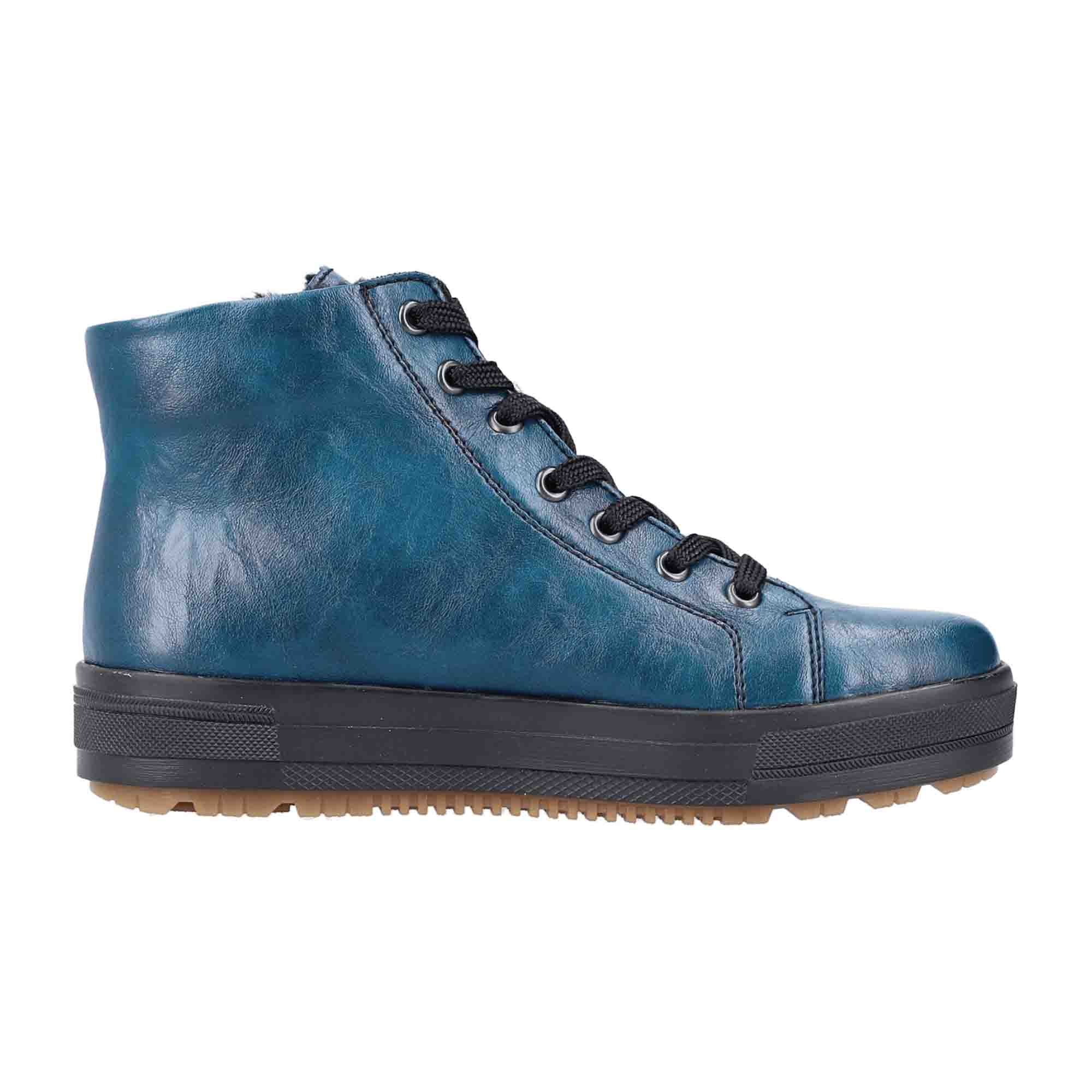 Rieker HWK Women's Blue Boots with Zipper for Fall/Winter