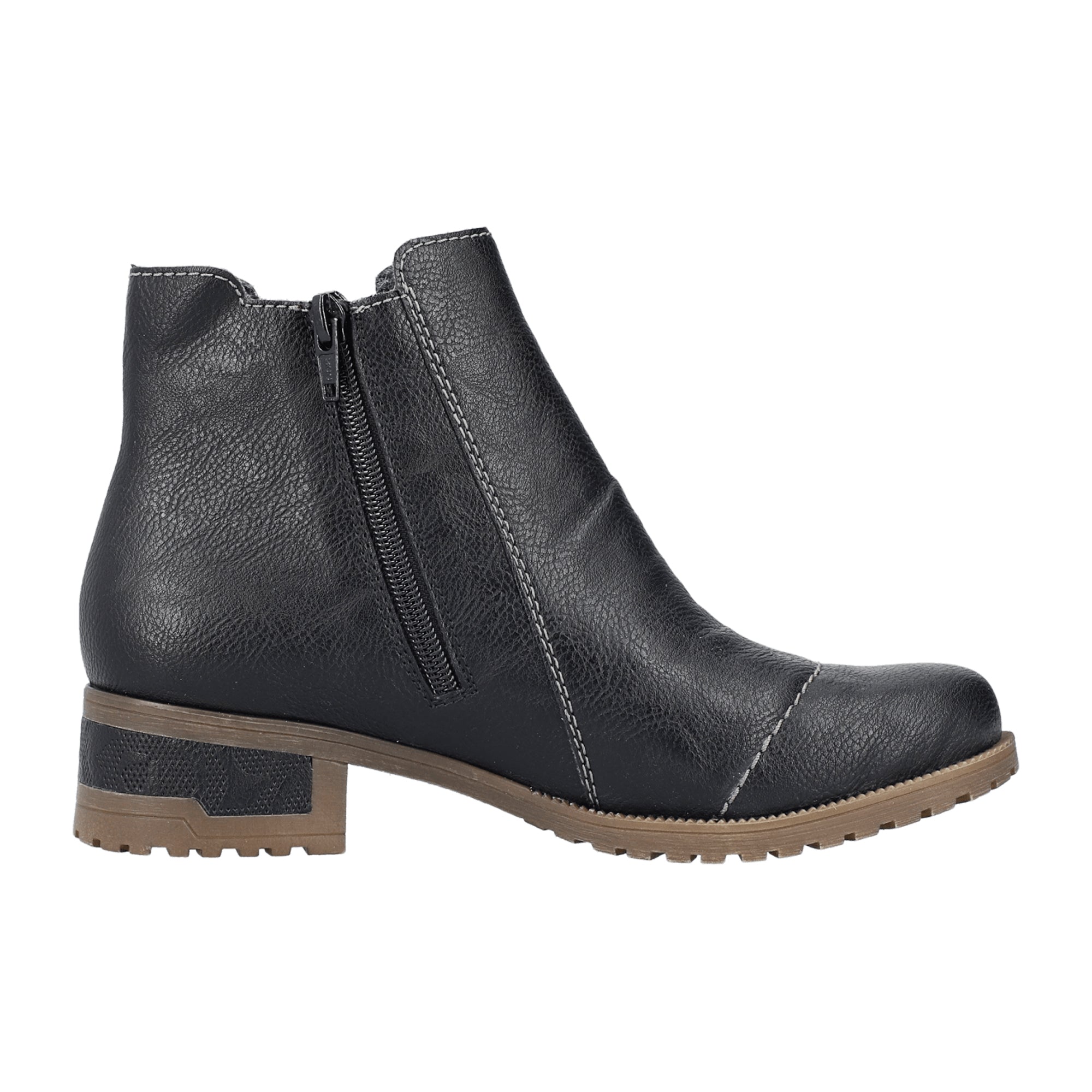Rieker Black Slip-On Shoes for Women - Comfortable Fall/Winter Footwear