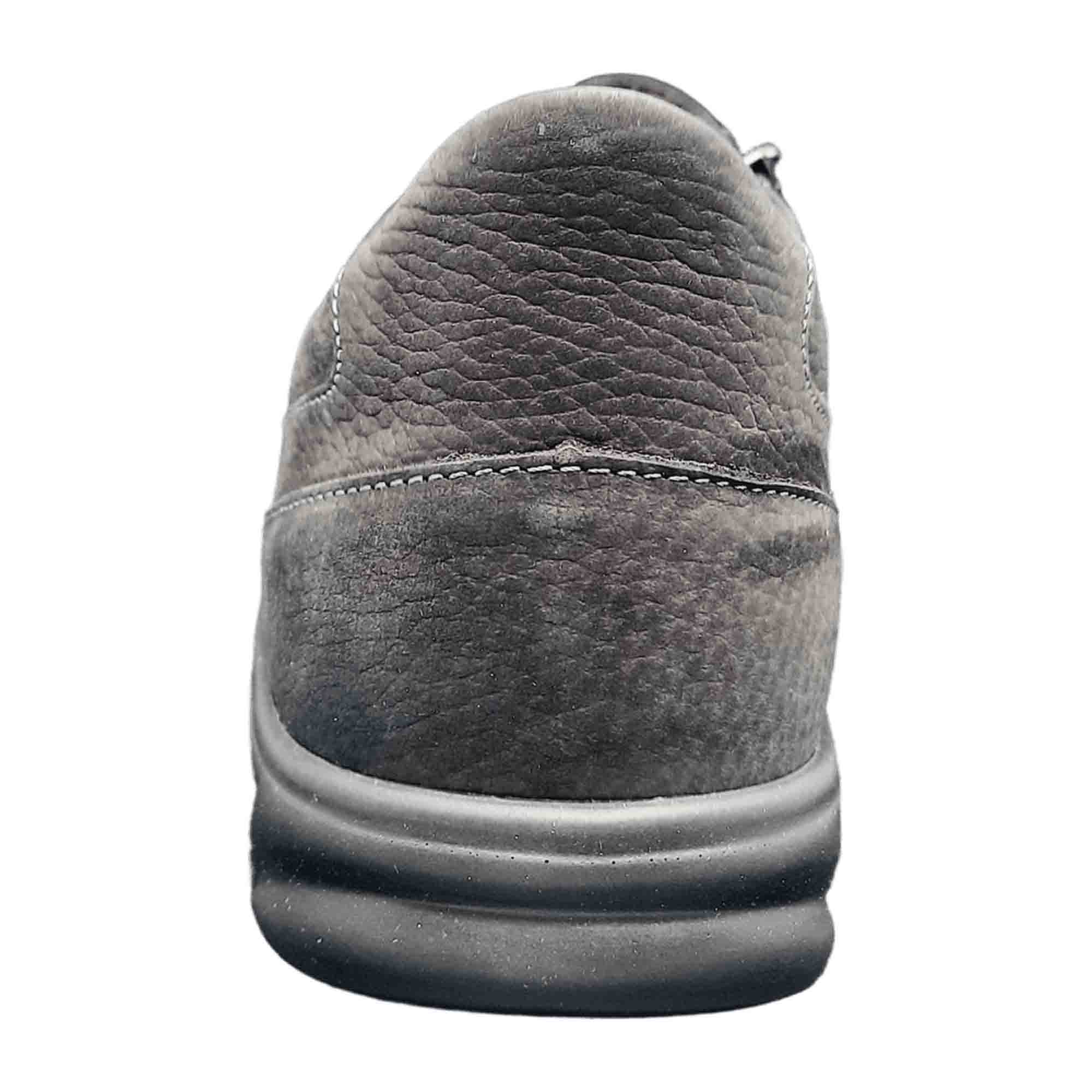 Finn Comfort Huaraz Men's Comfort Shoe - Dark Grey Nubuck Leather Walking Shoes for Strong Support and Everyday Wear - Bartel-Shop