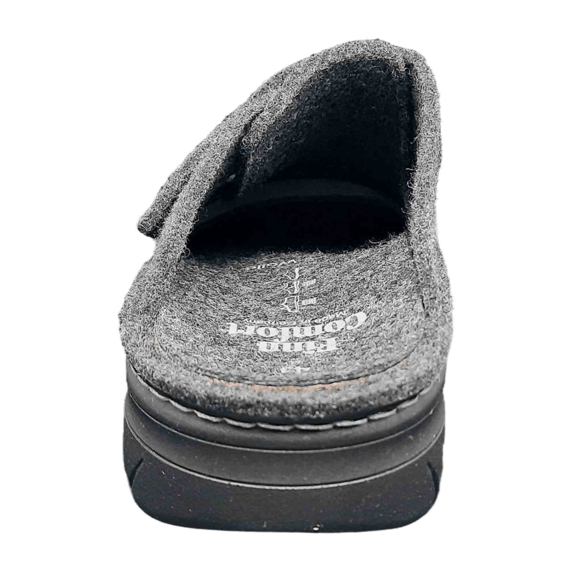 Finn Comfort Zams Anthracite Grey - Men's Comfort Clogs | Indoor Wool Felt Slippers - Bartel-Shop