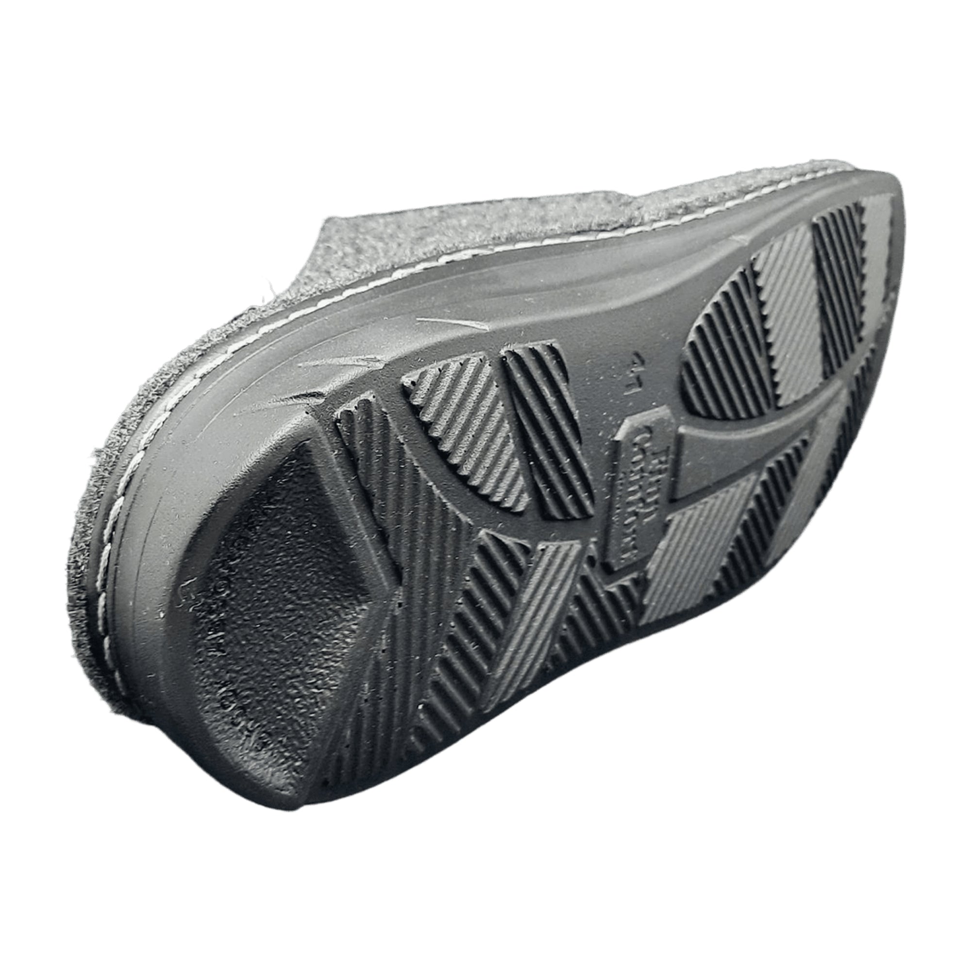 Finn Comfort Zams Anthracite Grey - Men's Comfort Clogs | Indoor Wool Felt Slippers - Bartel-Shop