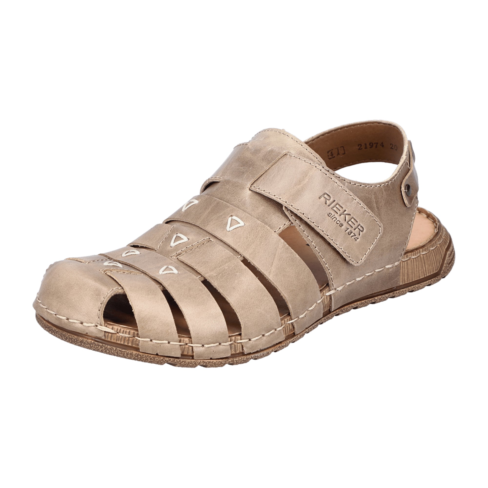 Rieker Men's Brown Sandals for Spring and Summer