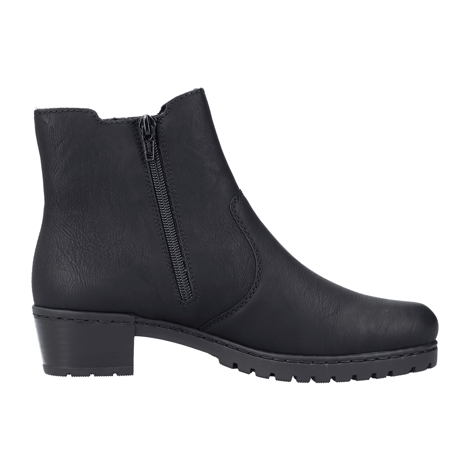 Rieker Y1750-00 Women's Black Slip-On Shoes Faux Leather Fall/Winter