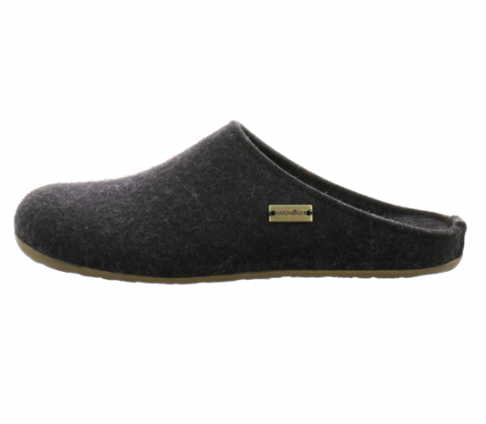 Haflinger Everest Slippers Clogs Mules Wool Felt Scuffs Slip On House Shoes Grey - Bartel-Shop