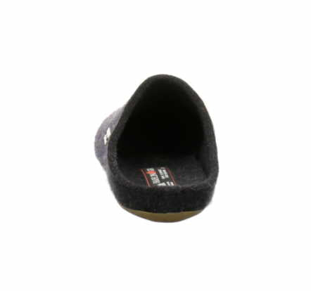 Haflinger Everest Slippers Clogs Mules Wool Felt Scuffs Slip On House Shoes Grey - Bartel-Shop
