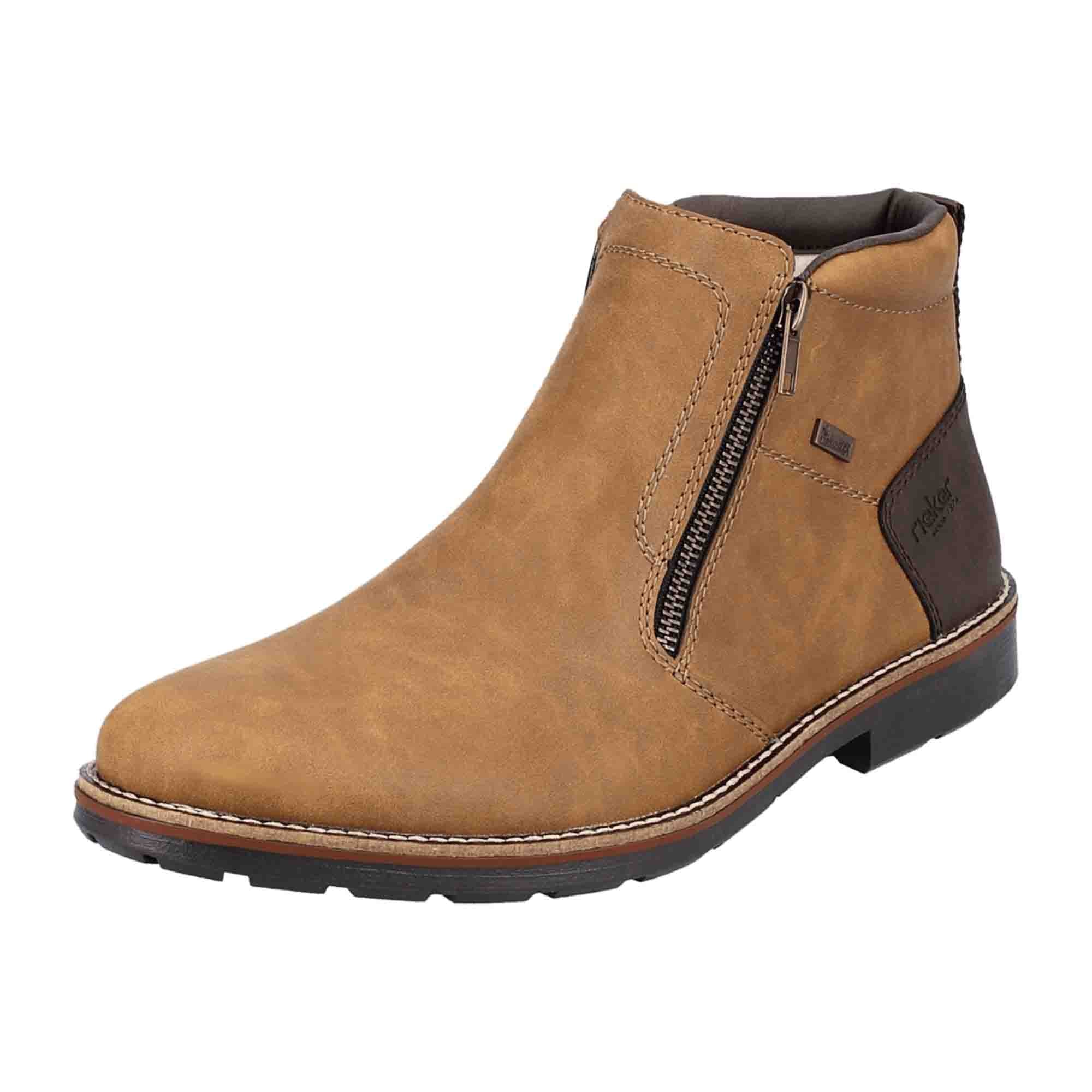 Rieker Men's Brown Shoes 15353-22 Synthetic Leather Textile Lining Fall Winter