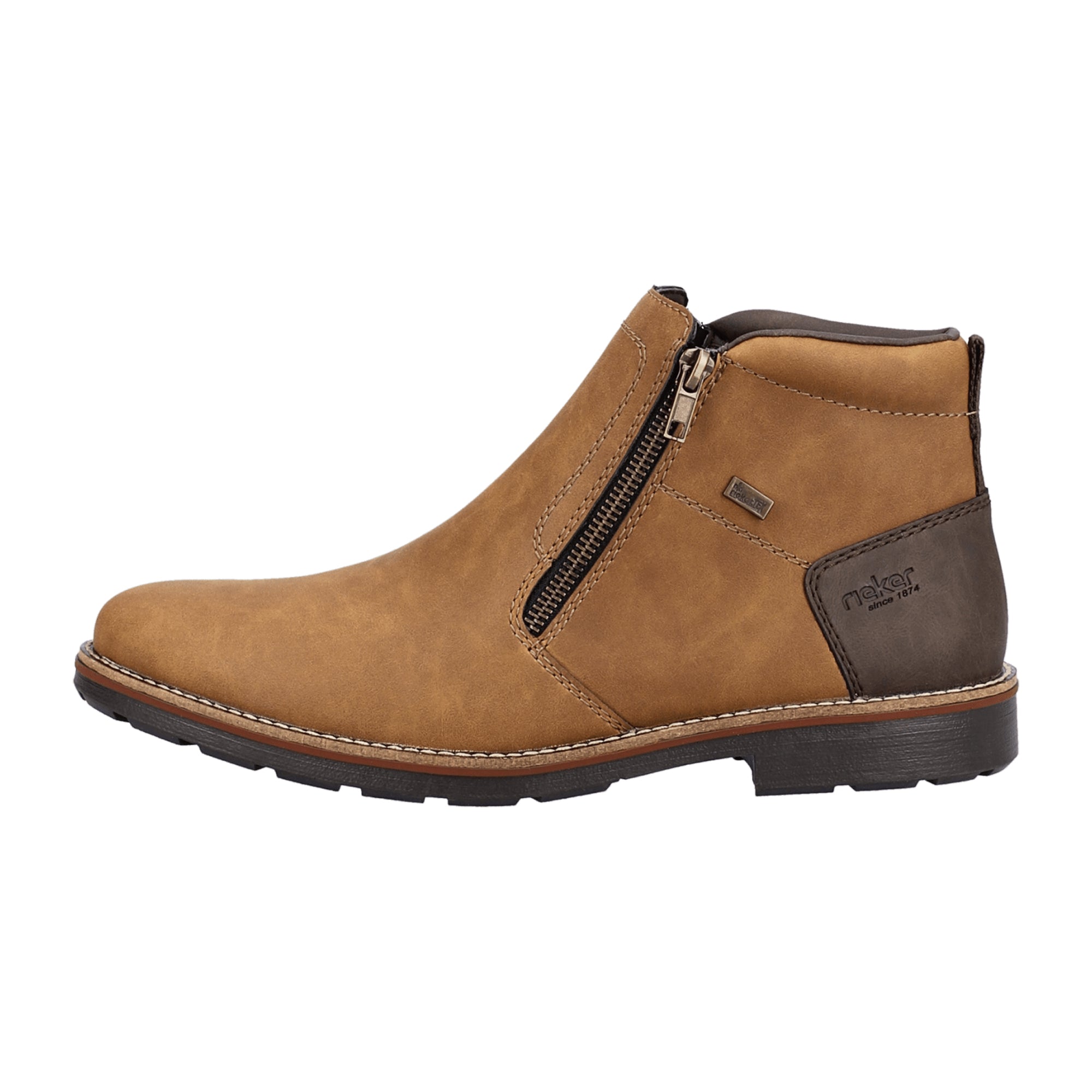 Rieker Men's Brown Shoes 15353-22 Synthetic Leather Textile Lining Fall Winter