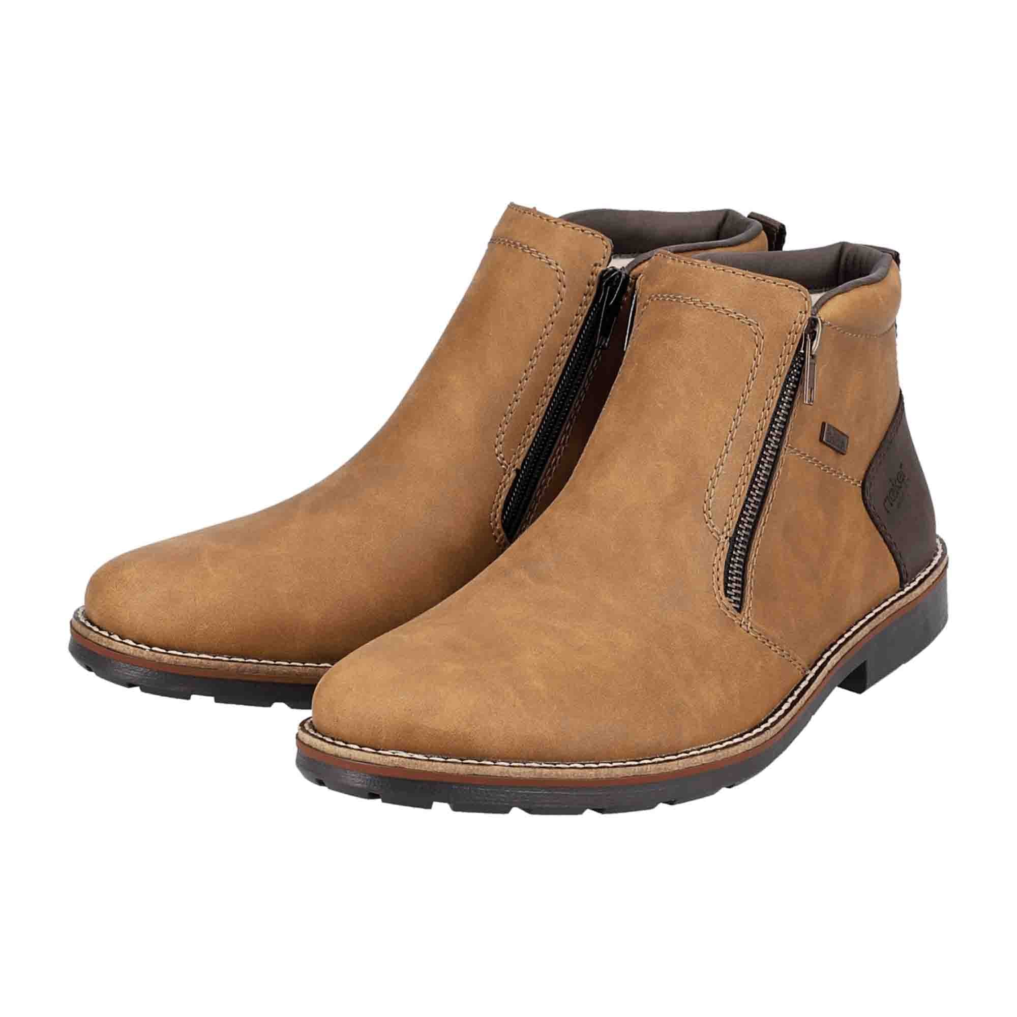 Rieker Men's Brown Shoes 15353-22 Synthetic Leather Textile Lining Fall Winter