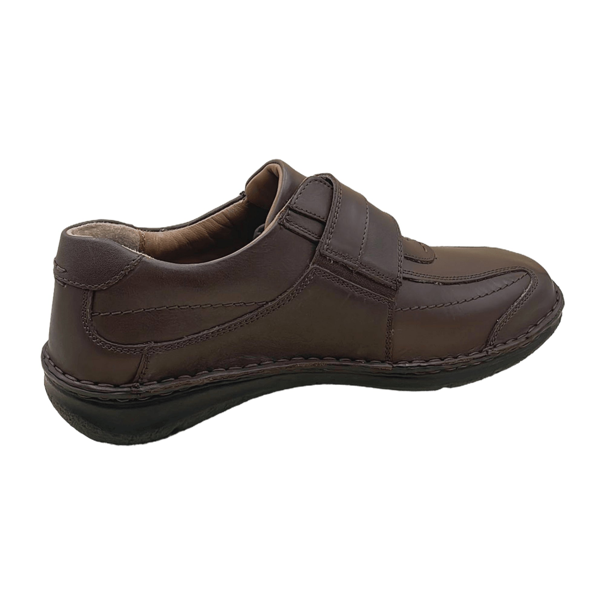 Josef Seibel Men's Brown Velcro Slip-On Shoes