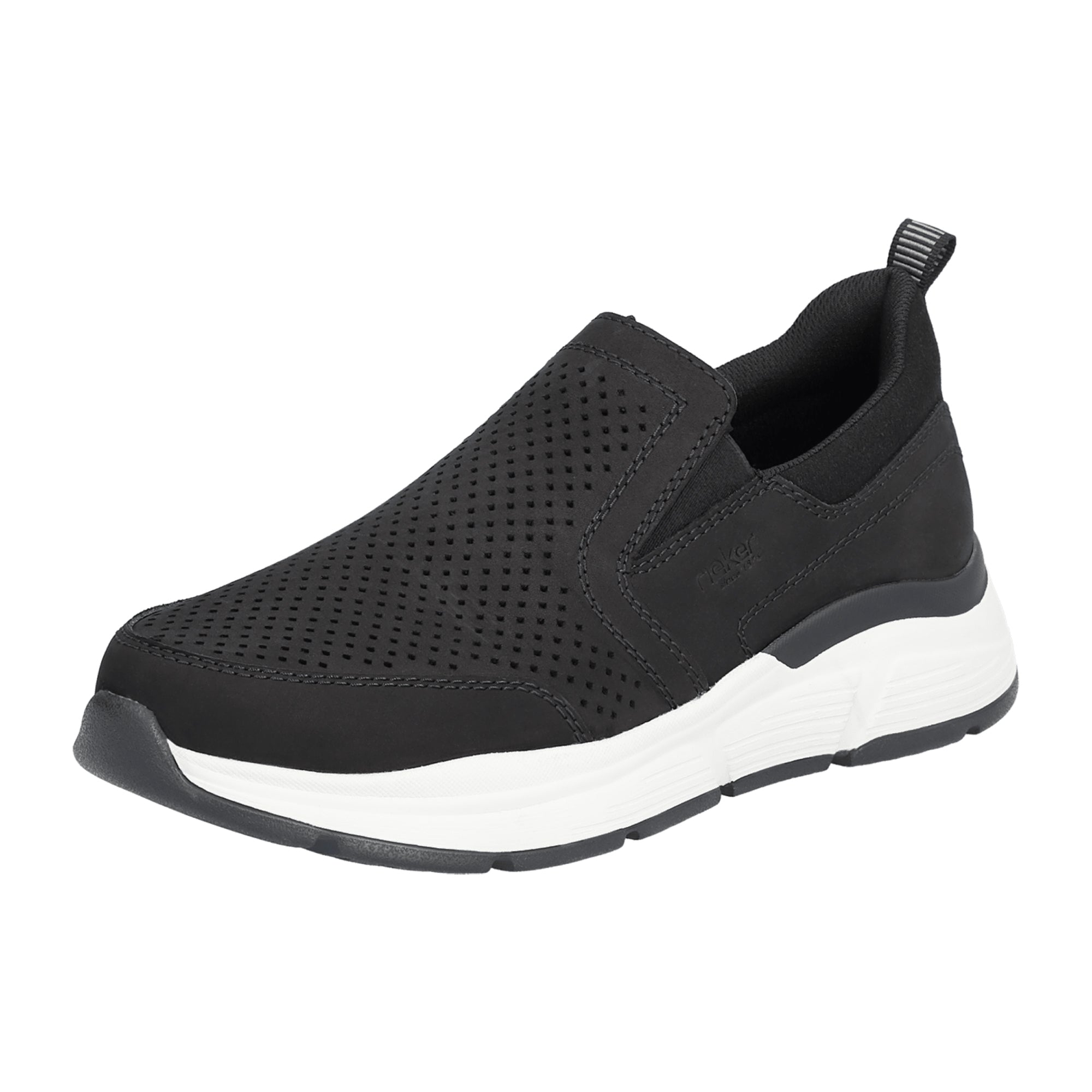 Rieker B5062-00 Men's Black Leather Slip-On Shoes