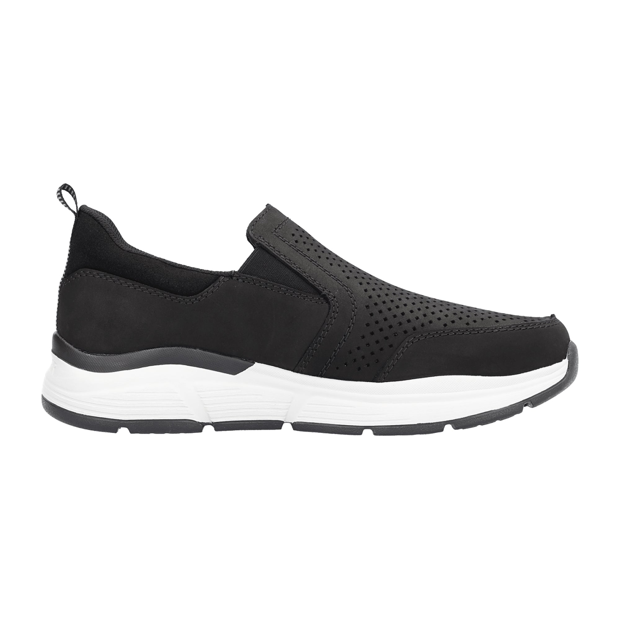 Rieker B5062-00 Men's Black Leather Slip-On Shoes