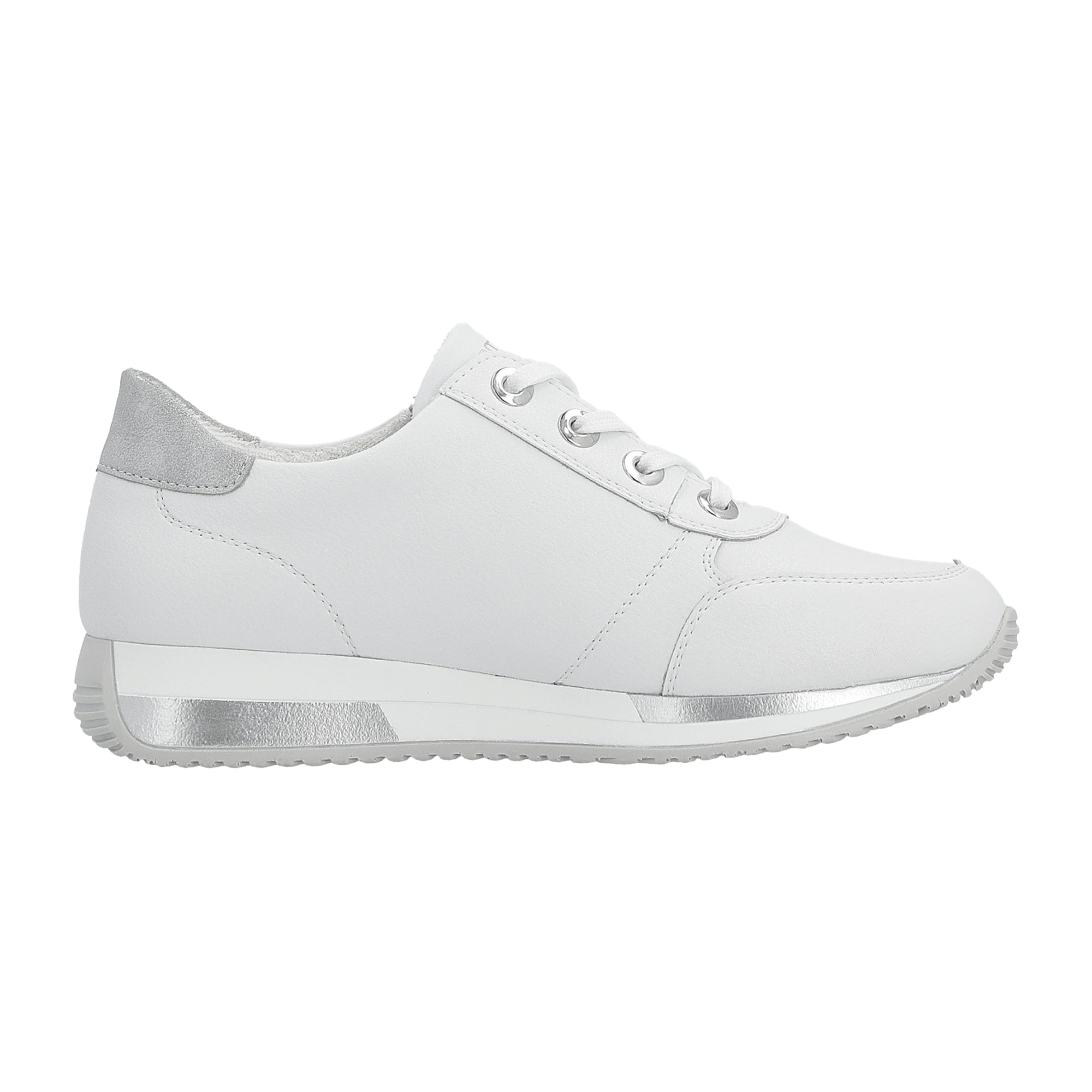 Remonte D0H11 Women's White Leather Sneakers with Removable Insole