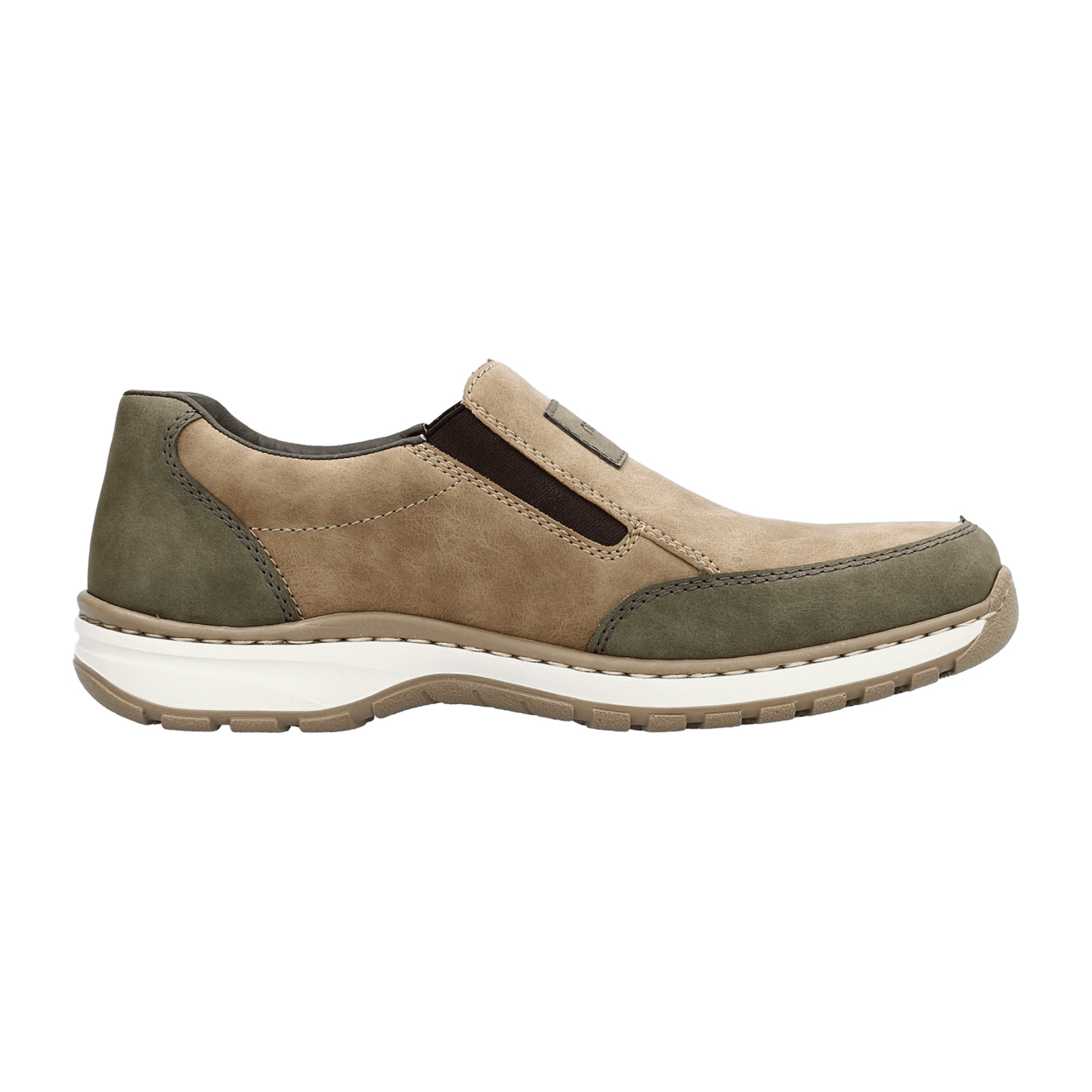 Rieker 03354 Beige Men's Shoes with Removable Insole and Wide Fit