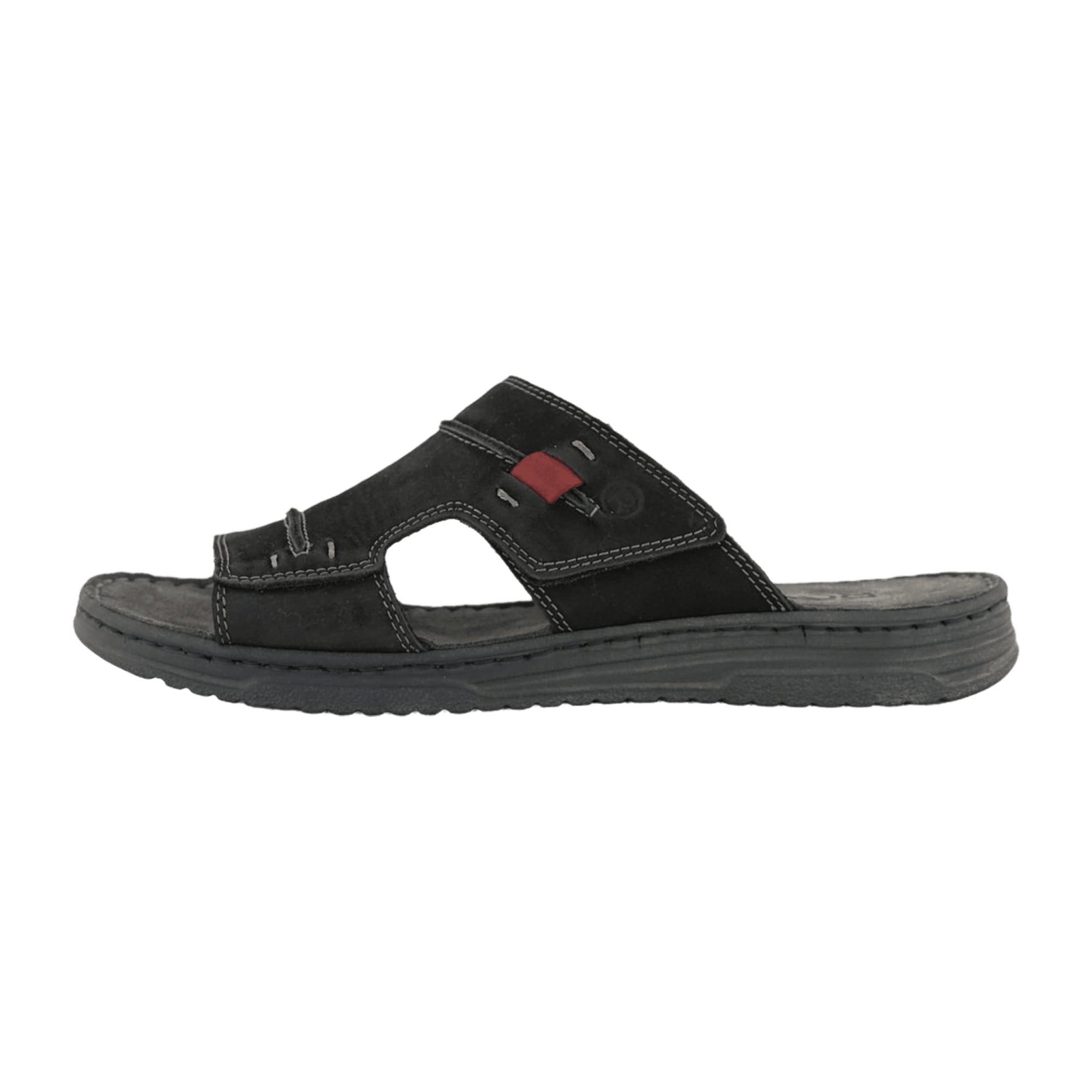 Rohde Black Men's Slip-On Sandals Comfortable Easy Maintenance Durable