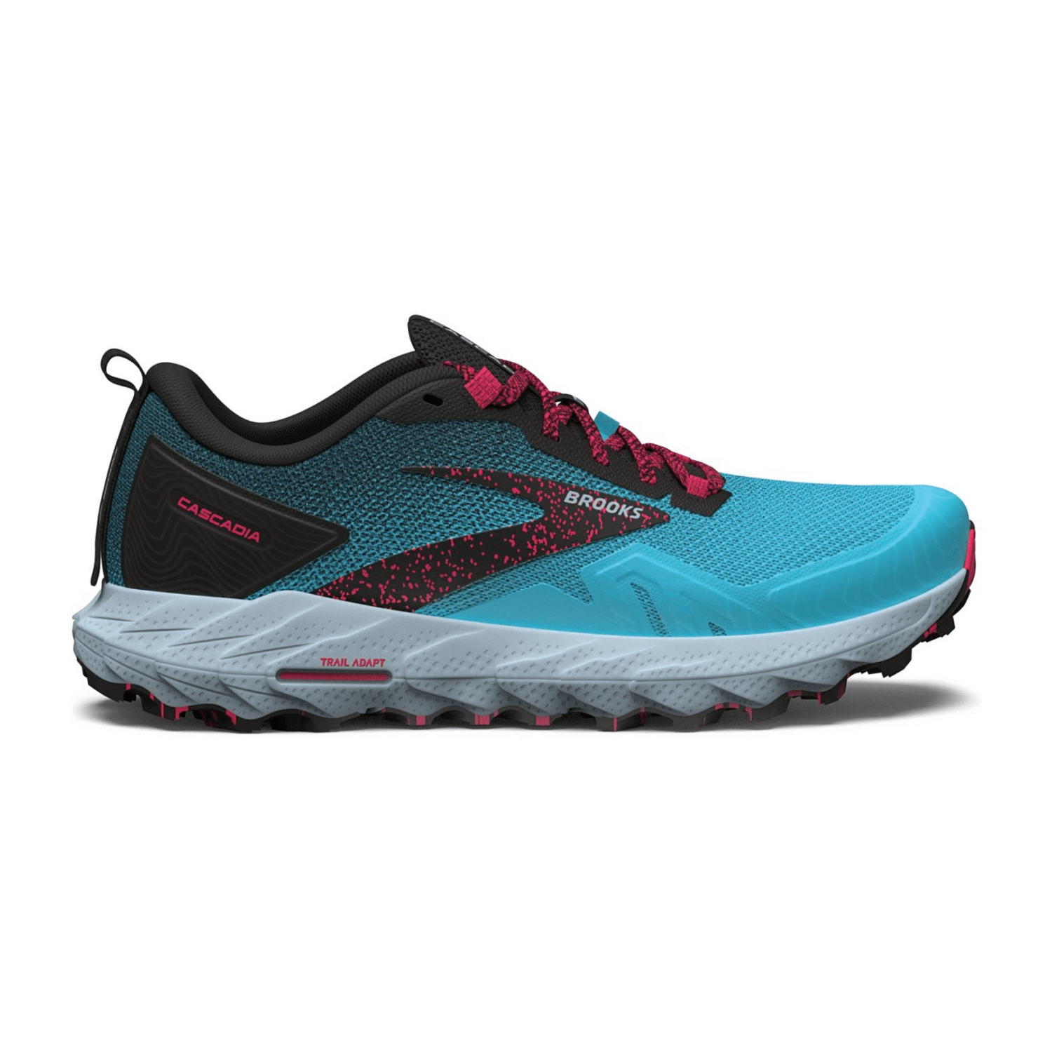 Brooks Cascadia 17 Women's Trail Running Shoes - Turquoise - Textile Upper with Cotton Lining - Rubber Outsole