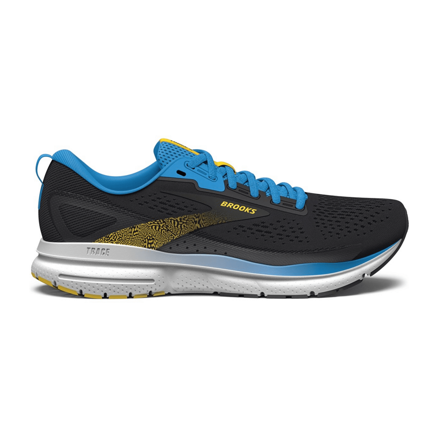 Brooks Trace 3 Men's Sneaker in Black | Lace-Up | Leather Upper | Padded Lining | Rubber Sole