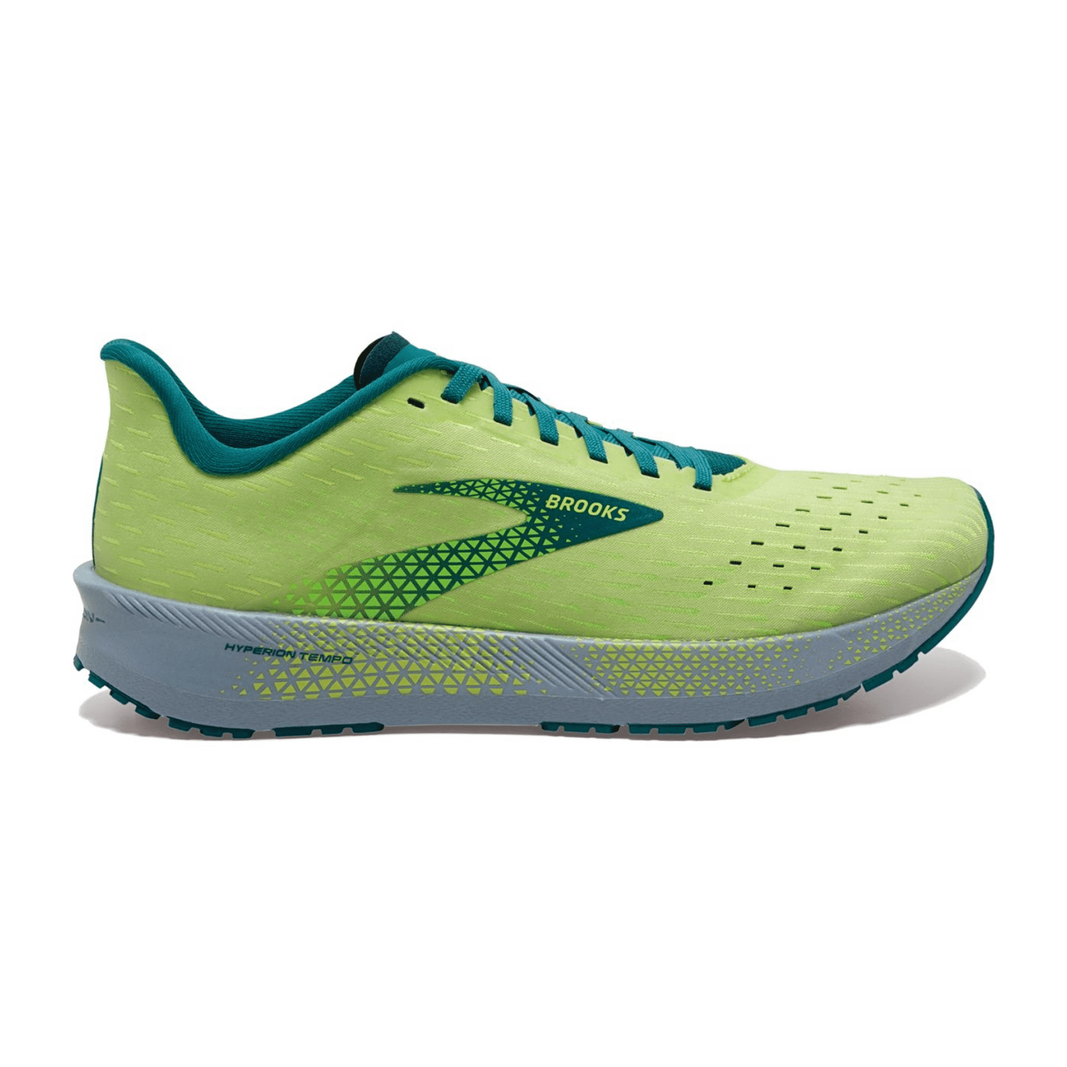 Brooks Hyperion Tempo Men Running Shoes Green Textile Rubber Sole