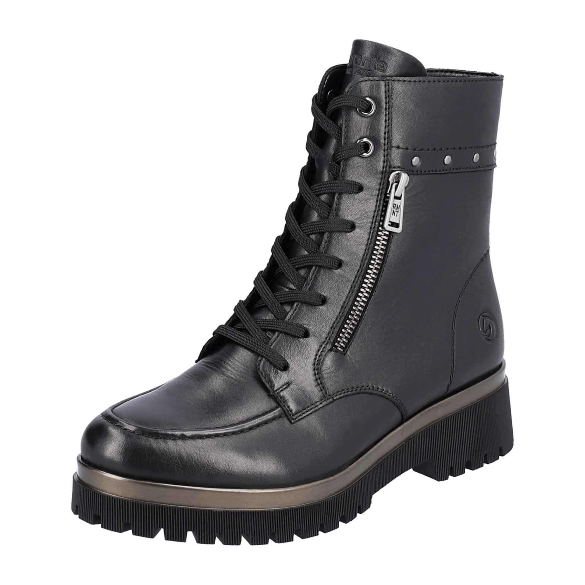Remonte Black Lace-Up Ankle Boots for Women Fall Winter Collection