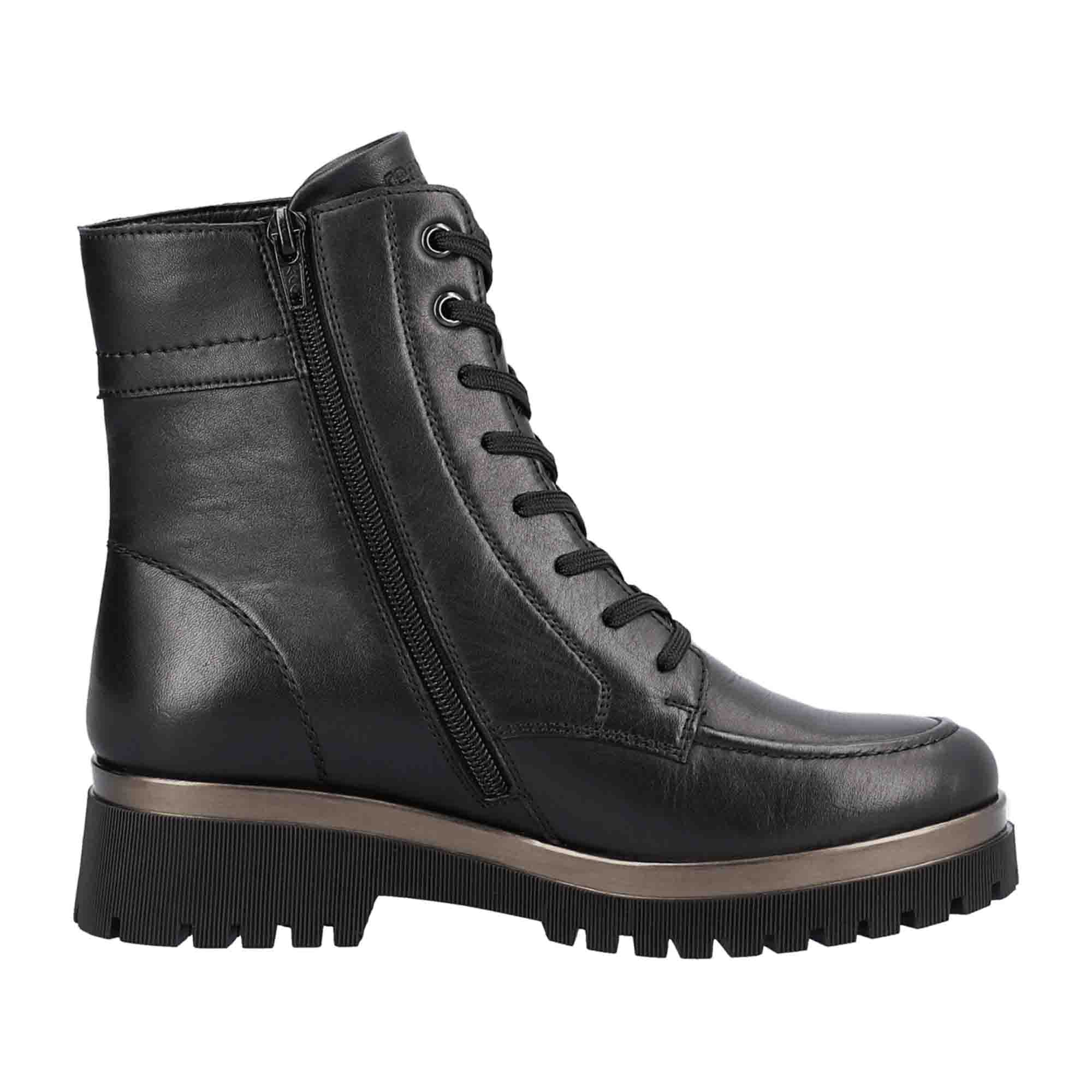 Remonte Black Lace-Up Ankle Boots for Women Fall Winter Collection