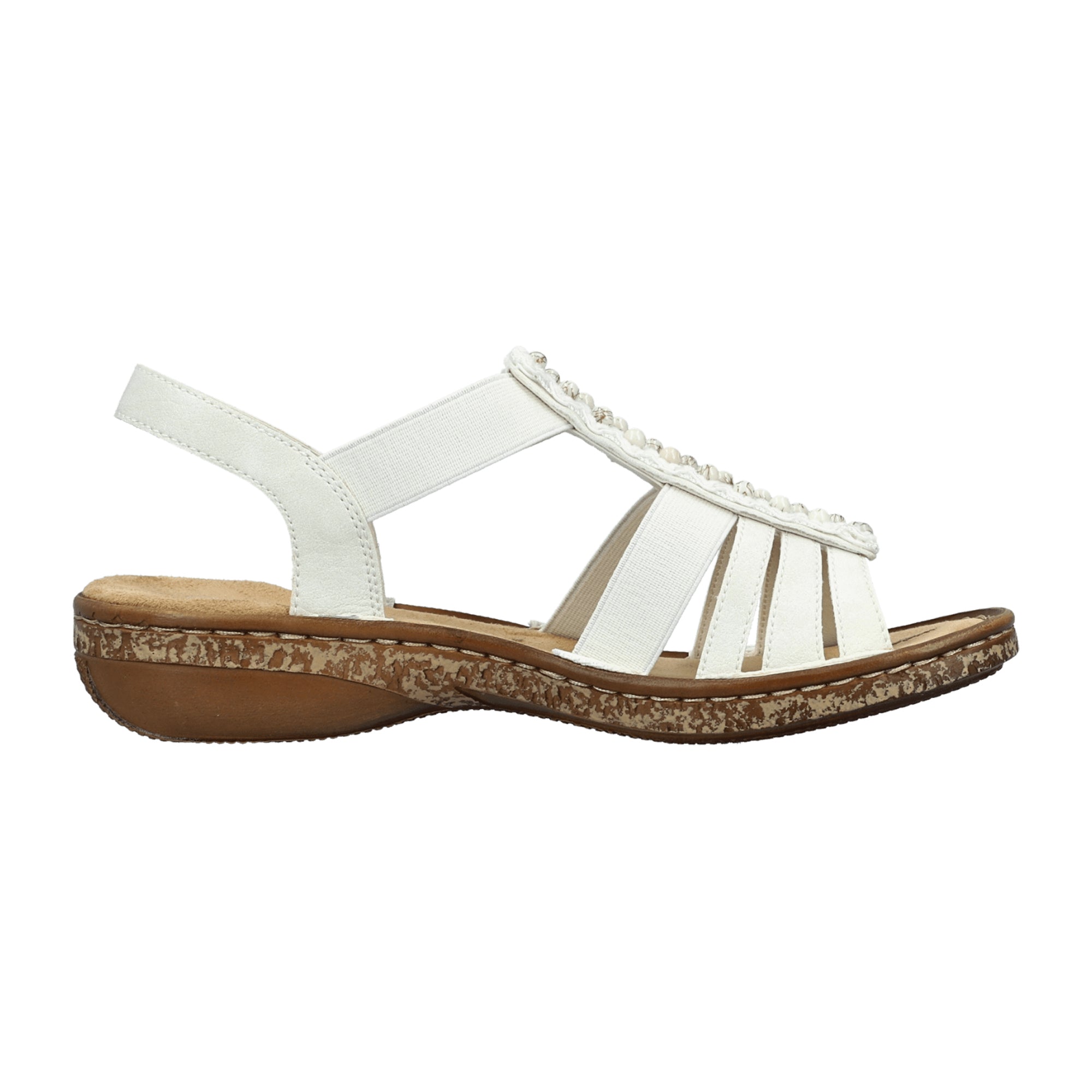Rieker Corrales Women's White Slip-On Shoes Synthetic Leather Spring Summer